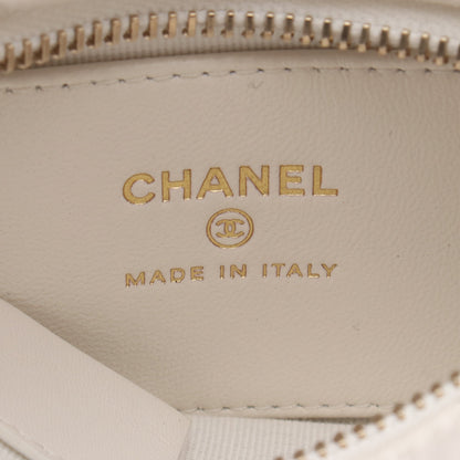マトラッセ ハンドバッグ レザー ホワイト ゴールド金具 シャネル バッグ CHANEL