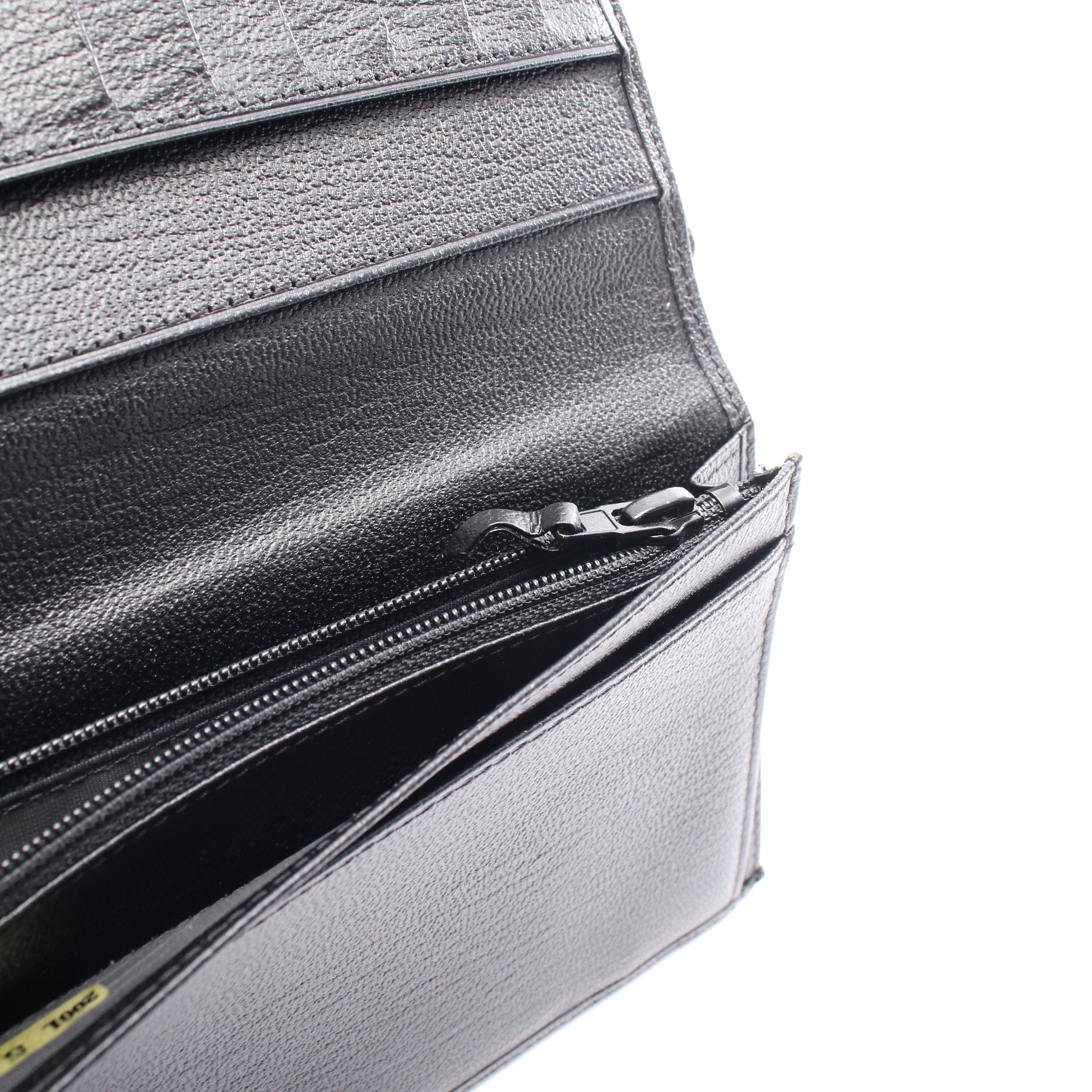 ココマーク 二つ折り長財布 レザー ブラック ゴールド金具 シャネル