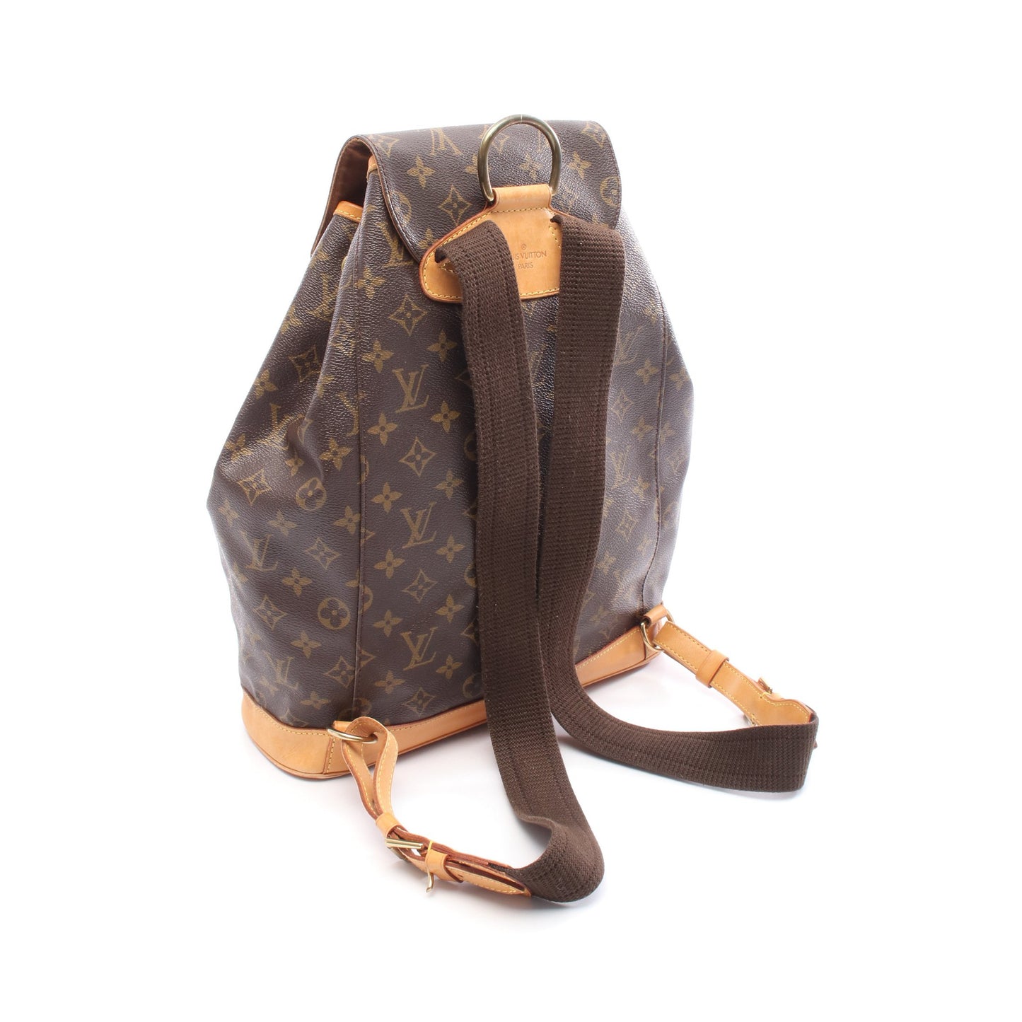 モンスリGM モノグラム バックパック リュックサック PVC レザー ブラウン ルイヴィトン バッグ LOUIS VUITTON