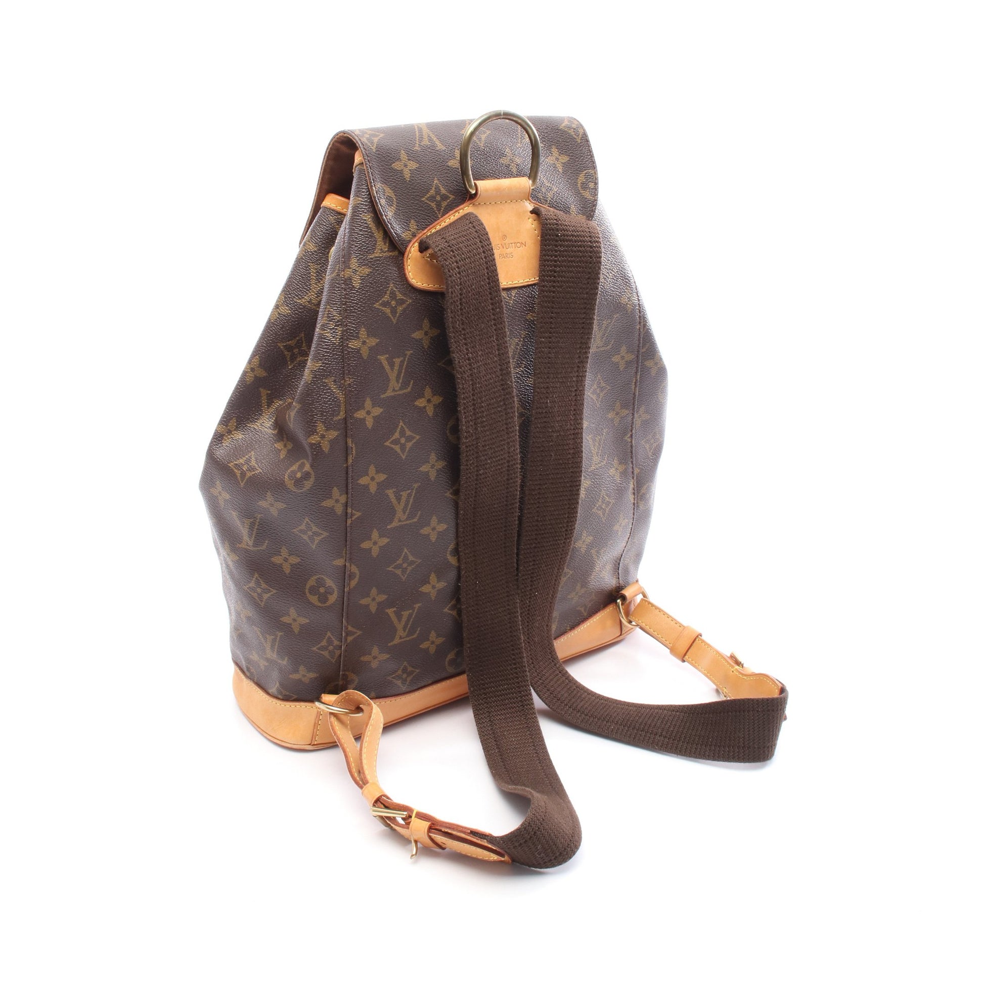 モンスリGM モノグラム バックパック リュックサック PVC レザー ブラウン ルイヴィトン バッグ LOUIS VUITTON