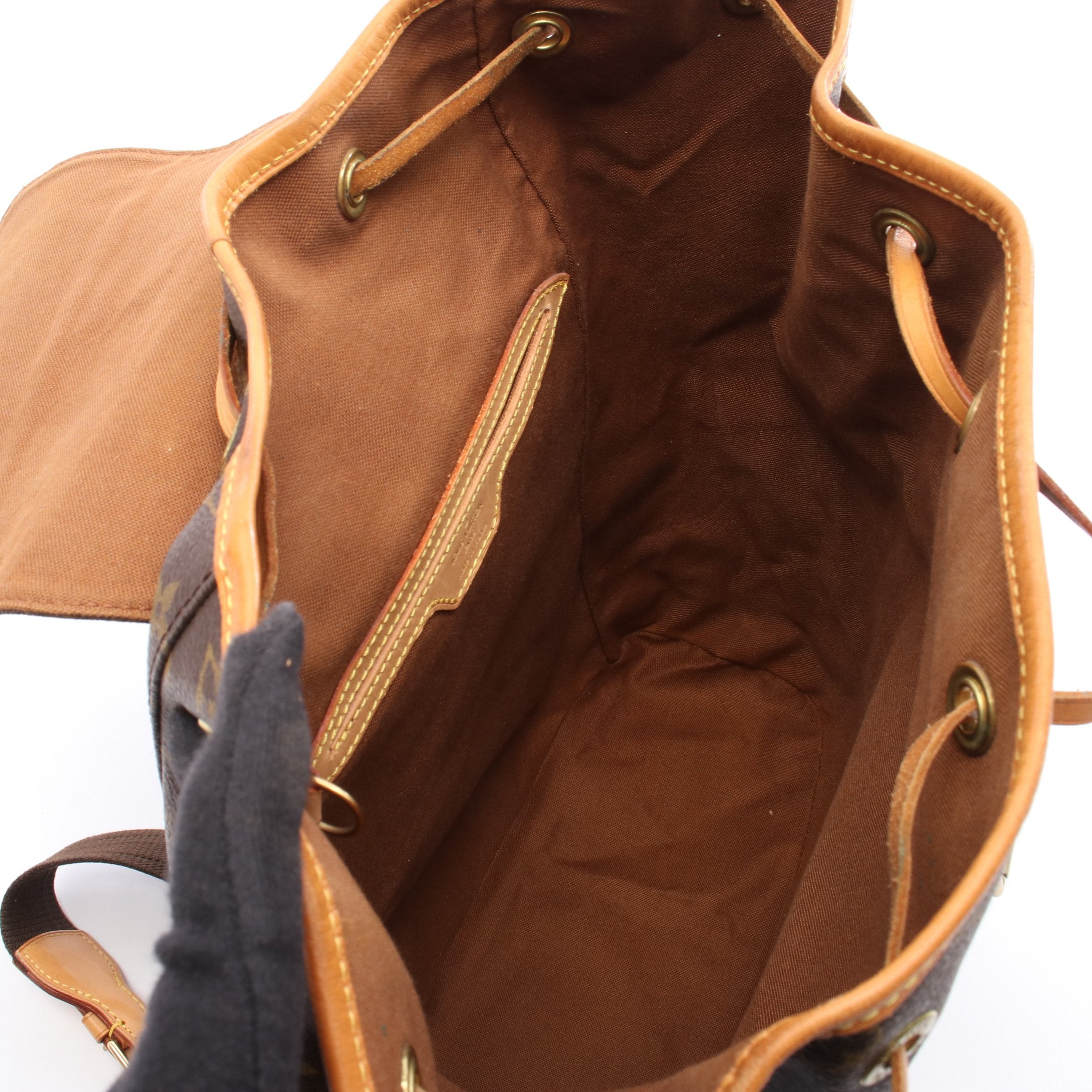 【LOUIS VUITTON】モンスリGM モノグラム　リュック　ダークブラウン モンスリGM モノグラム バックパック リュックサック PVC レザー