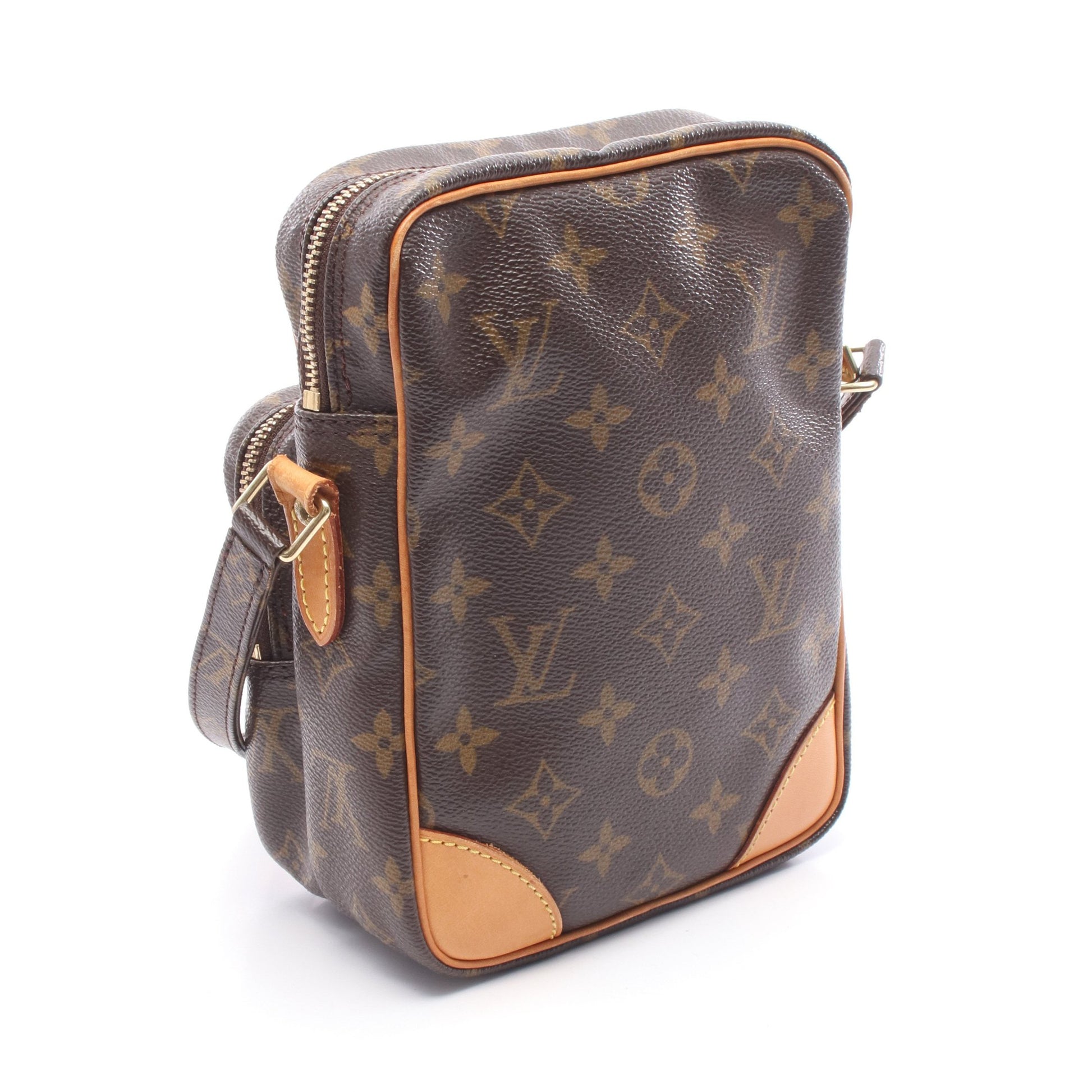 アマゾン モノグラム ショルダーバッグ PVC レザー ブラウン ルイヴィトン バッグ LOUIS VUITTON