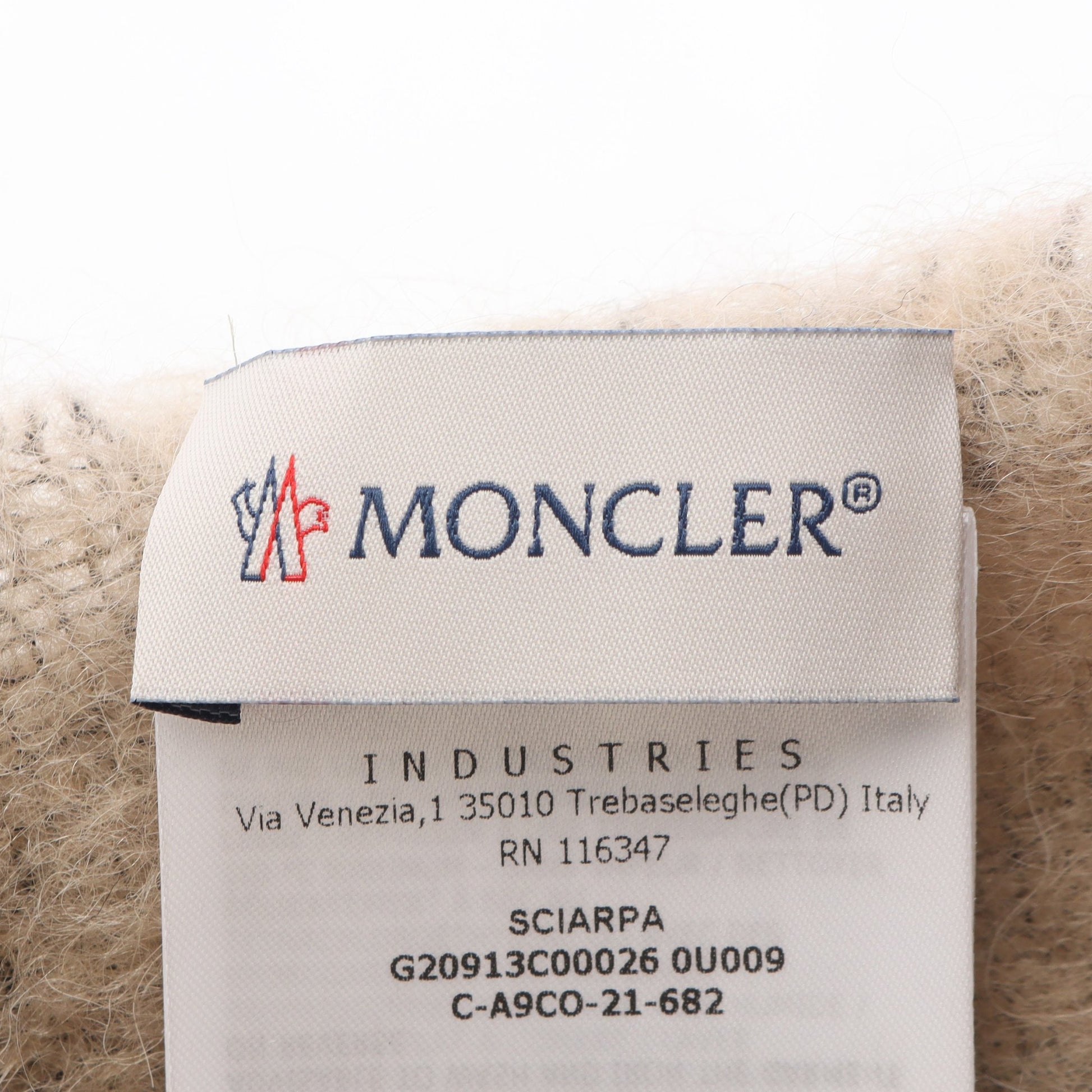 マフラー チェック モヘヤ アルパカ ウール ベージュ レッド ブラック モンクレール 財布・小物 MONCLER