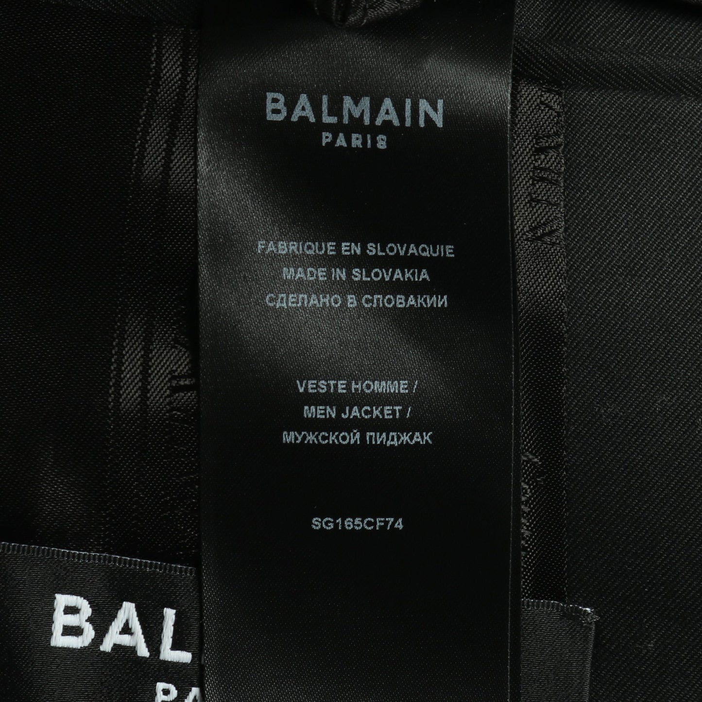 ジャケット コットン ブラック ライオンボタン バルマン アウター BALMAIN