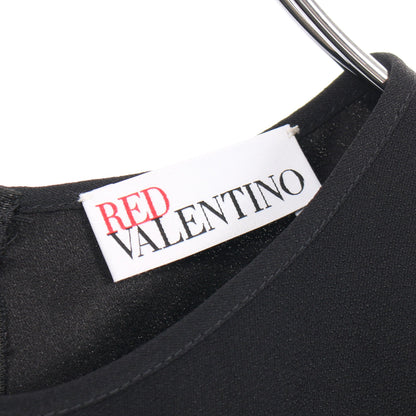 ワンピース 半袖 フリル ブラック レッドヴァレンティノ ワンピース RED VALENTINO