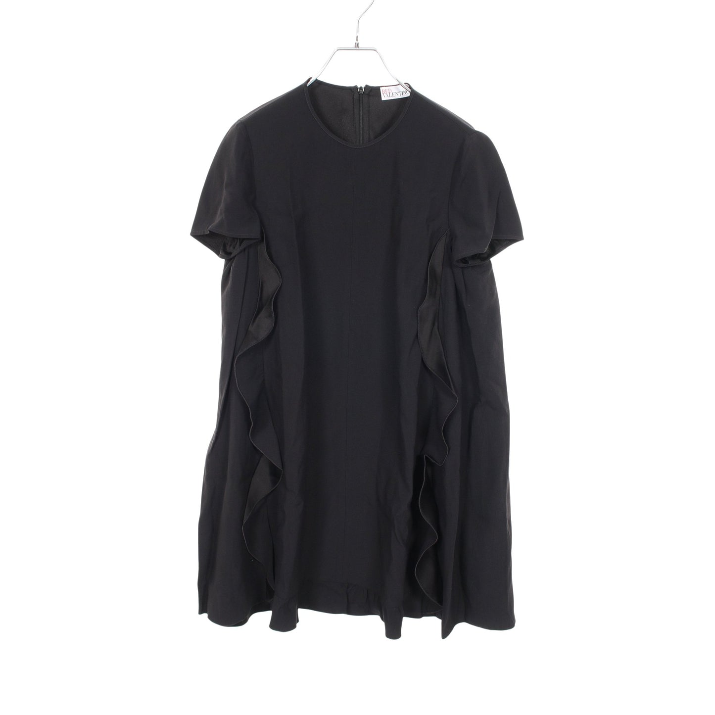 ワンピース 半袖 フリル ブラック レッドヴァレンティノ ワンピース RED VALENTINO