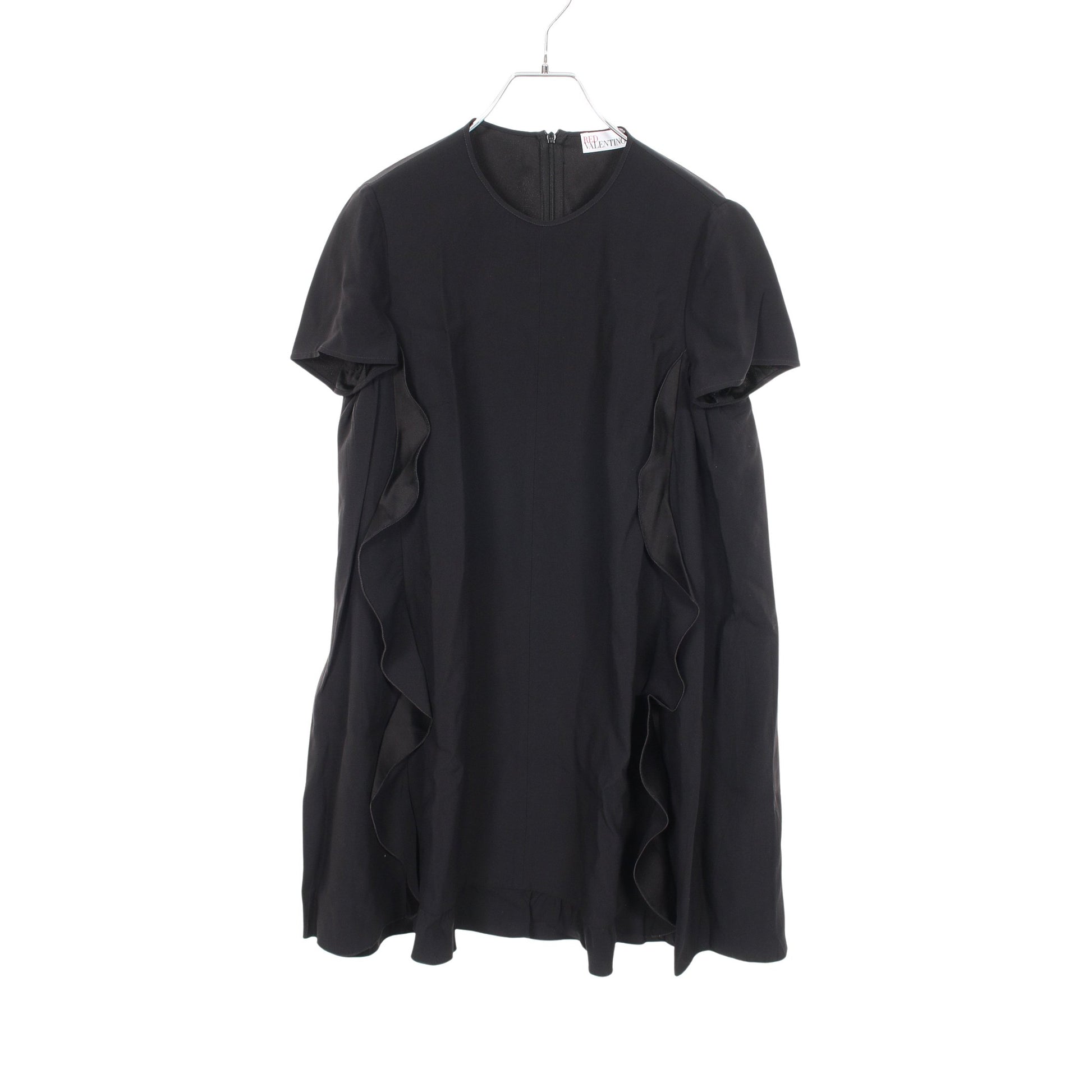 ワンピース 半袖 フリル ブラック レッドヴァレンティノ ワンピース RED VALENTINO