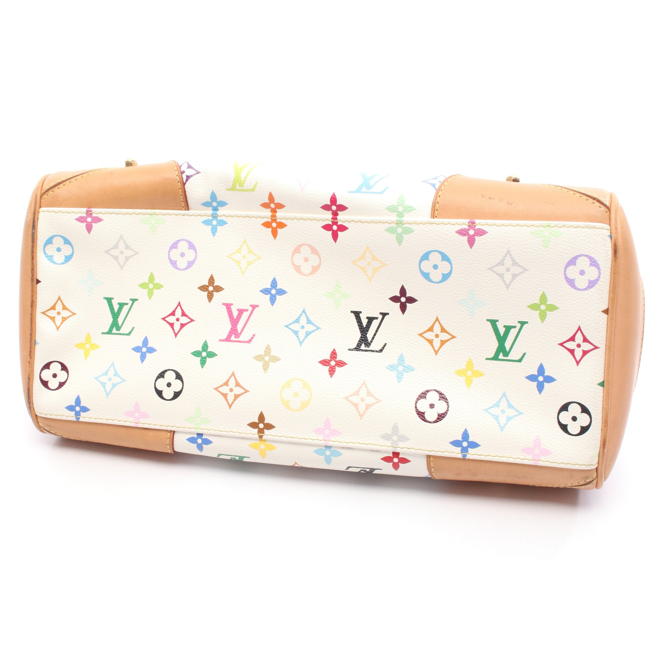 クラウディア モノグラムマルチカラー ブロン ハンドバッグ PVC レザー