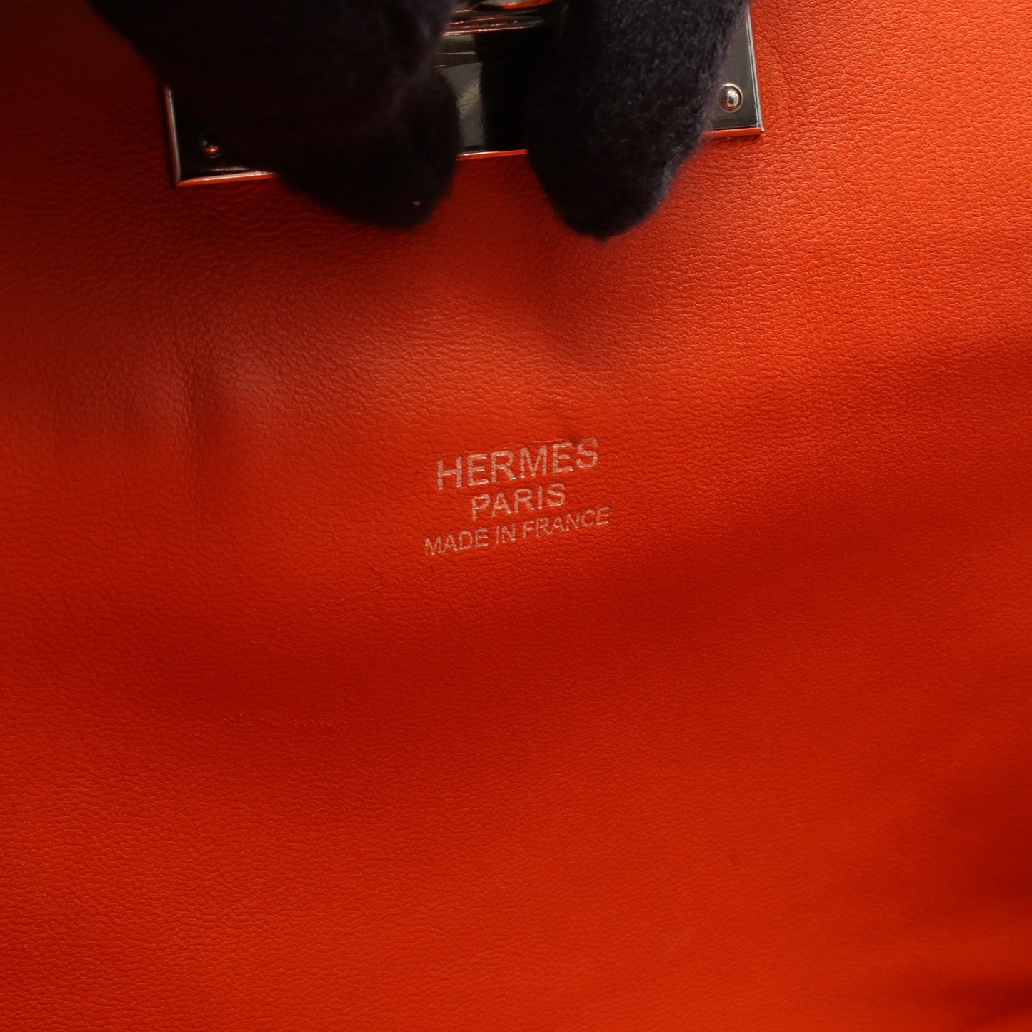 ツールボックス26 オレンジポピー ハンドバッグ エバーカラー オレンジ シルバー金具 T刻印 エルメス バッグ HERMES
