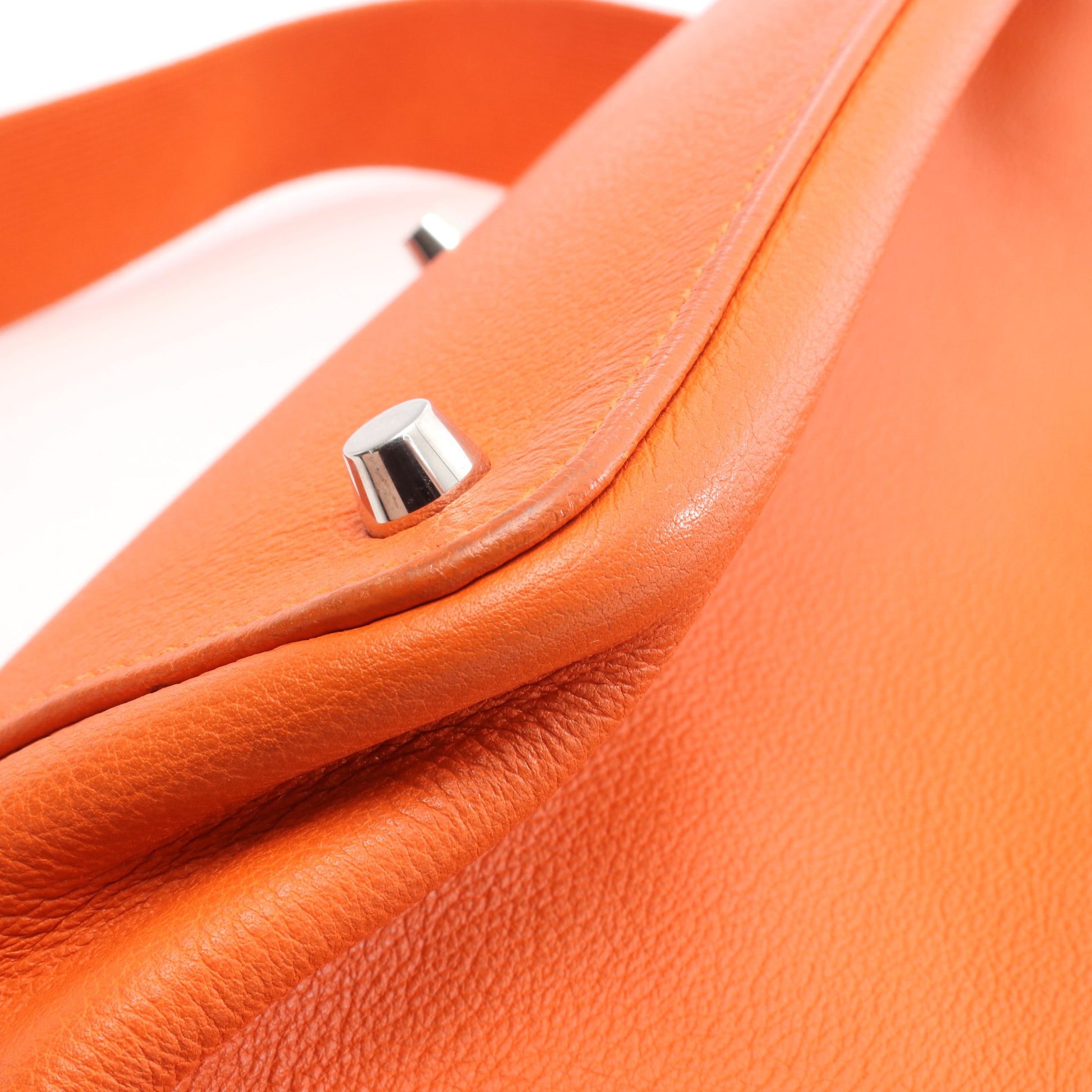 ツールボックス26 オレンジポピー ハンドバッグ エバーカラー オレンジ シルバー金具 T刻印 エルメス バッグ HERMES