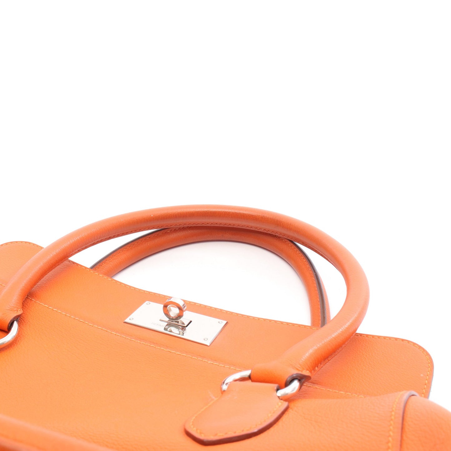 ツールボックス26 オレンジポピー ハンドバッグ エバーカラー オレンジ シルバー金具 T刻印 エルメス バッグ HERMES