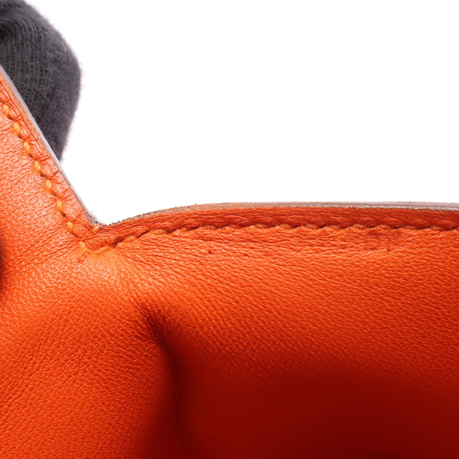 ツールボックス26 オレンジポピー ハンドバッグ エバーカラー オレンジ シルバー金具 T刻印 エルメス バッグ HERMES