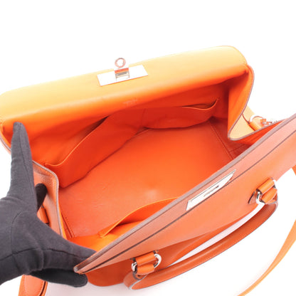 ツールボックス26 オレンジポピー ハンドバッグ エバーカラー オレンジ シルバー金具 T刻印 エルメス バッグ HERMES