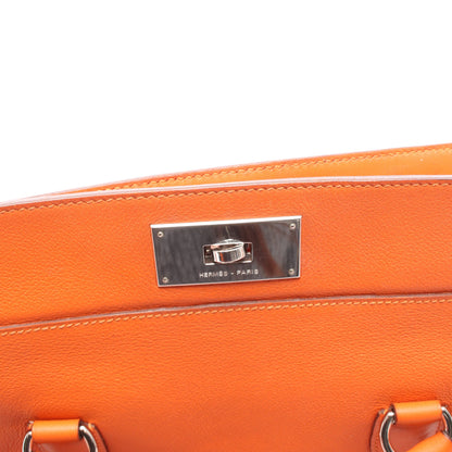 ツールボックス26 オレンジポピー ハンドバッグ エバーカラー オレンジ シルバー金具 T刻印 エルメス バッグ HERMES