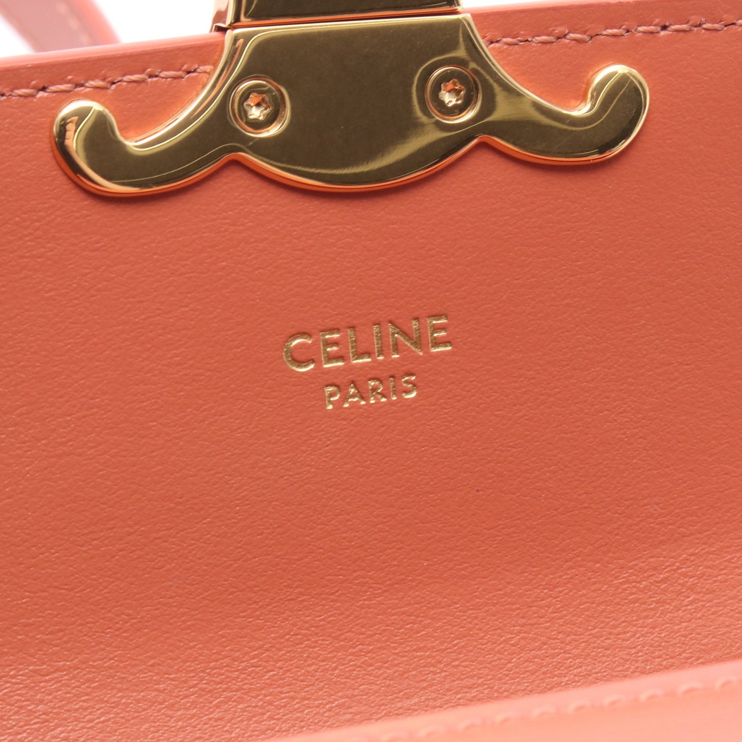 ミニ クロード ショルダーバッグ レザー コーラルオレンジ セリーヌ バッグ CELINE