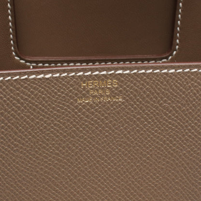 デッラ カヴァッレリア ミニ ショルダーバッグ ヴォーエプソン グレーブラウン ゴールド金具 U刻印 エルメス バッグ HERMES