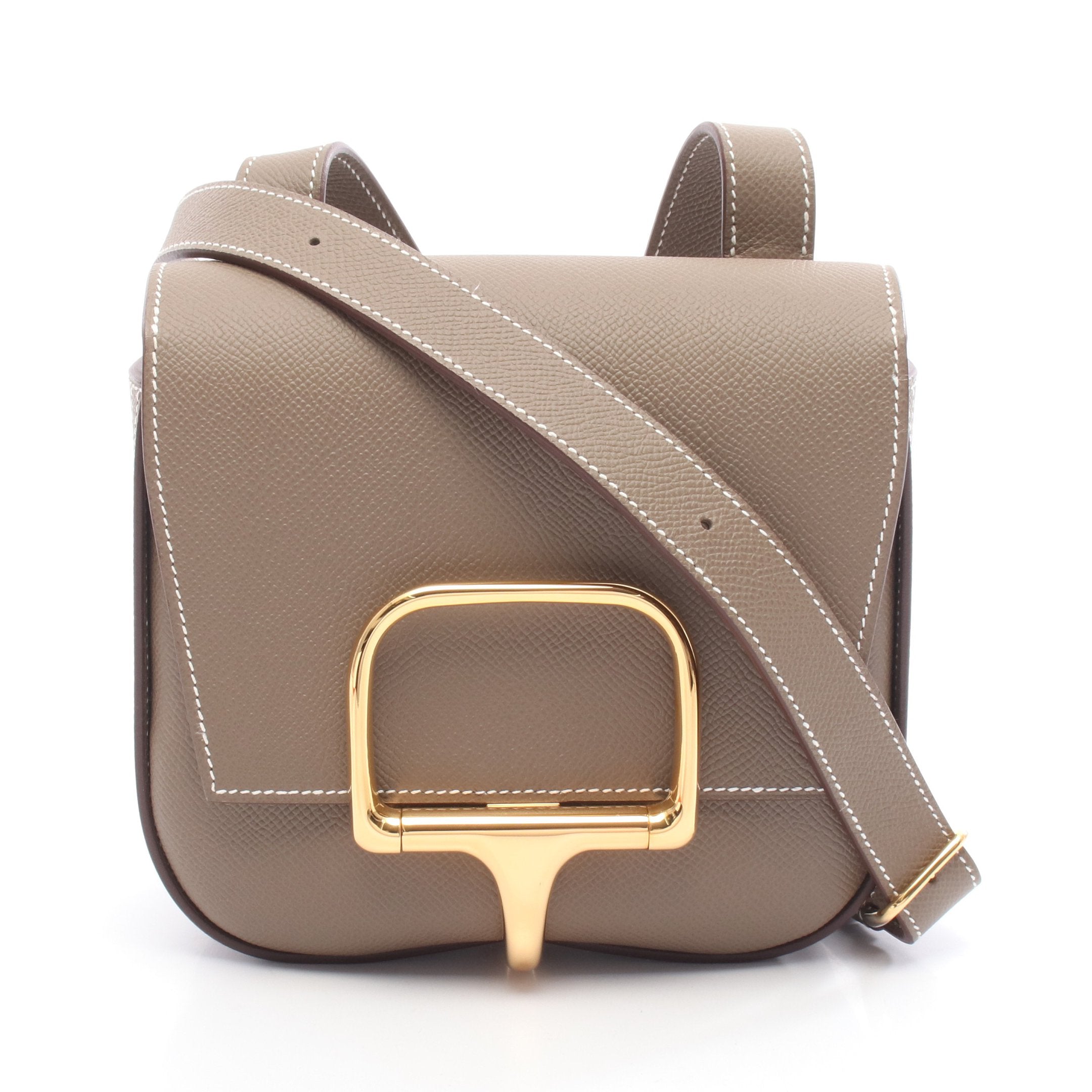 デッラ カヴァッレリア ミニ ショルダーバッグ ヴォーエプソン グレー