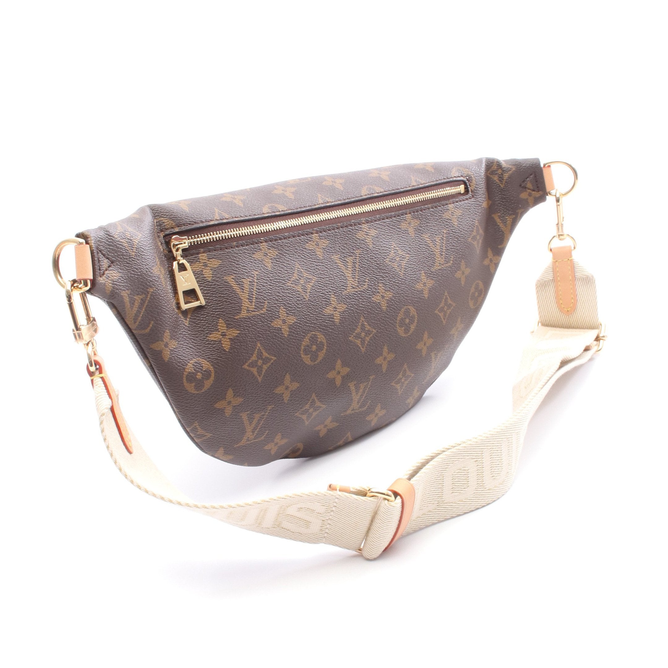 ハイライズ モノグラム ボディバッグ PVC レザー ブラウン ルイ