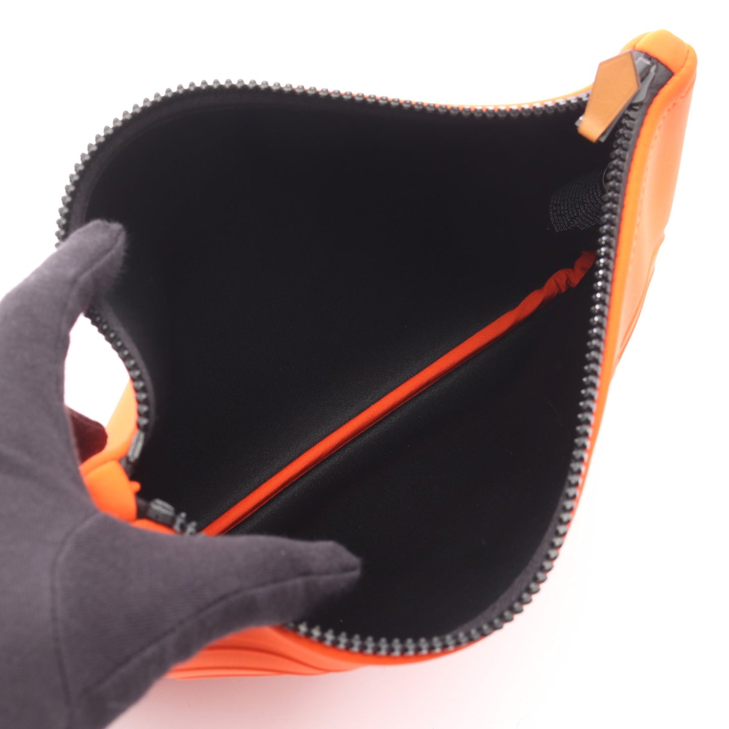 ネオバン マイヨン マランMM ポーチ ナイロン オレンジ ブラック金具 エルメス 財布・小物 HERMES
