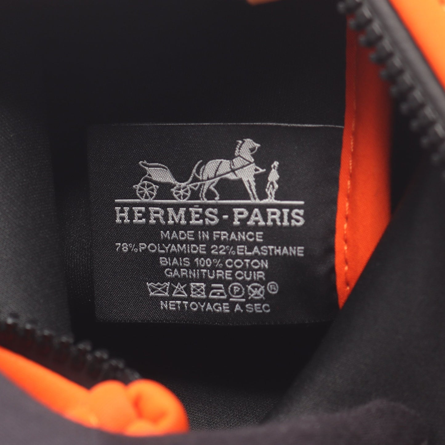 ネオバン マイヨン マランMM ポーチ ナイロン オレンジ ブラック金具 エルメス 財布・小物 HERMES