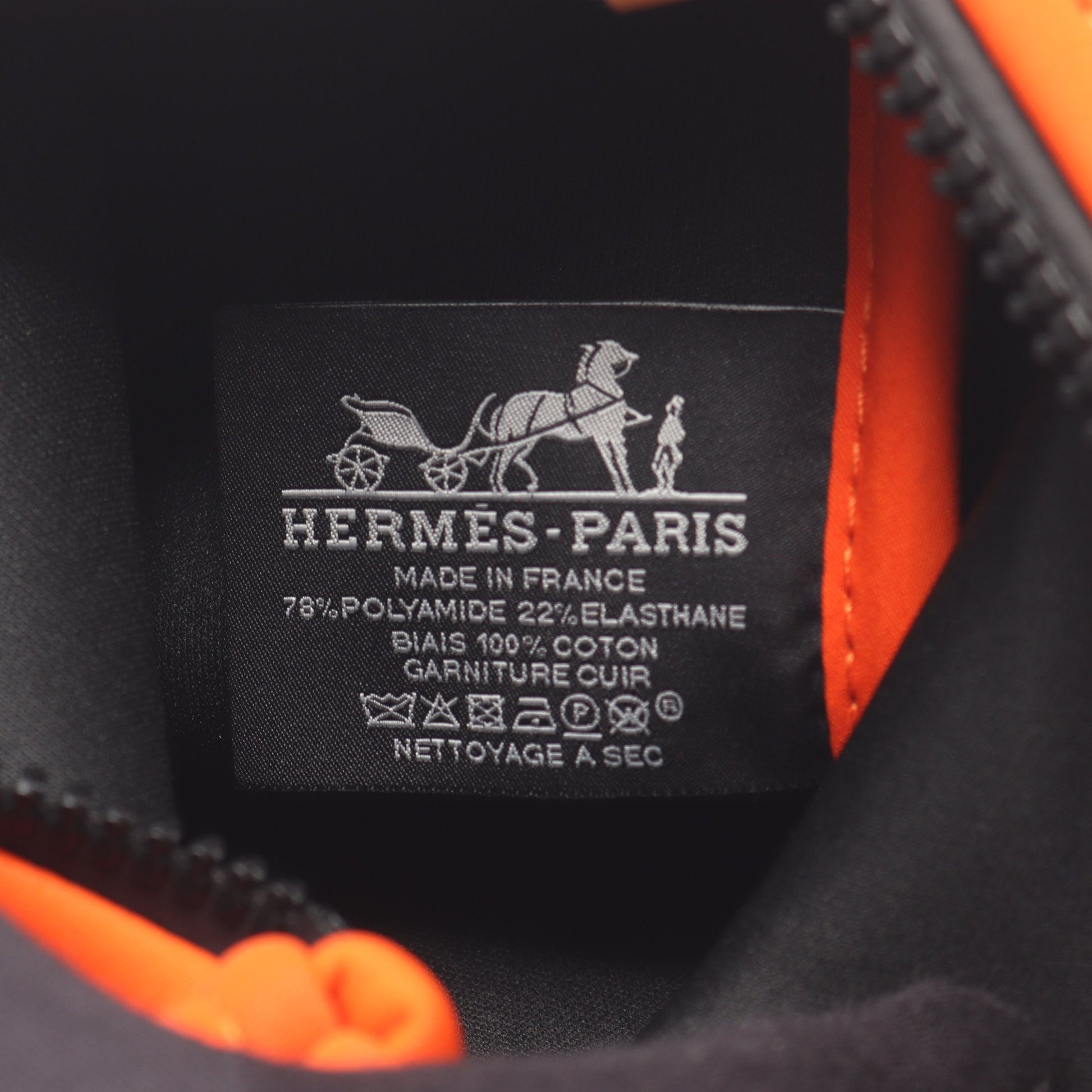 ネオバン マイヨン マランMM ポーチ ナイロン オレンジ ブラック金具 エルメス 財布・小物 HERMES