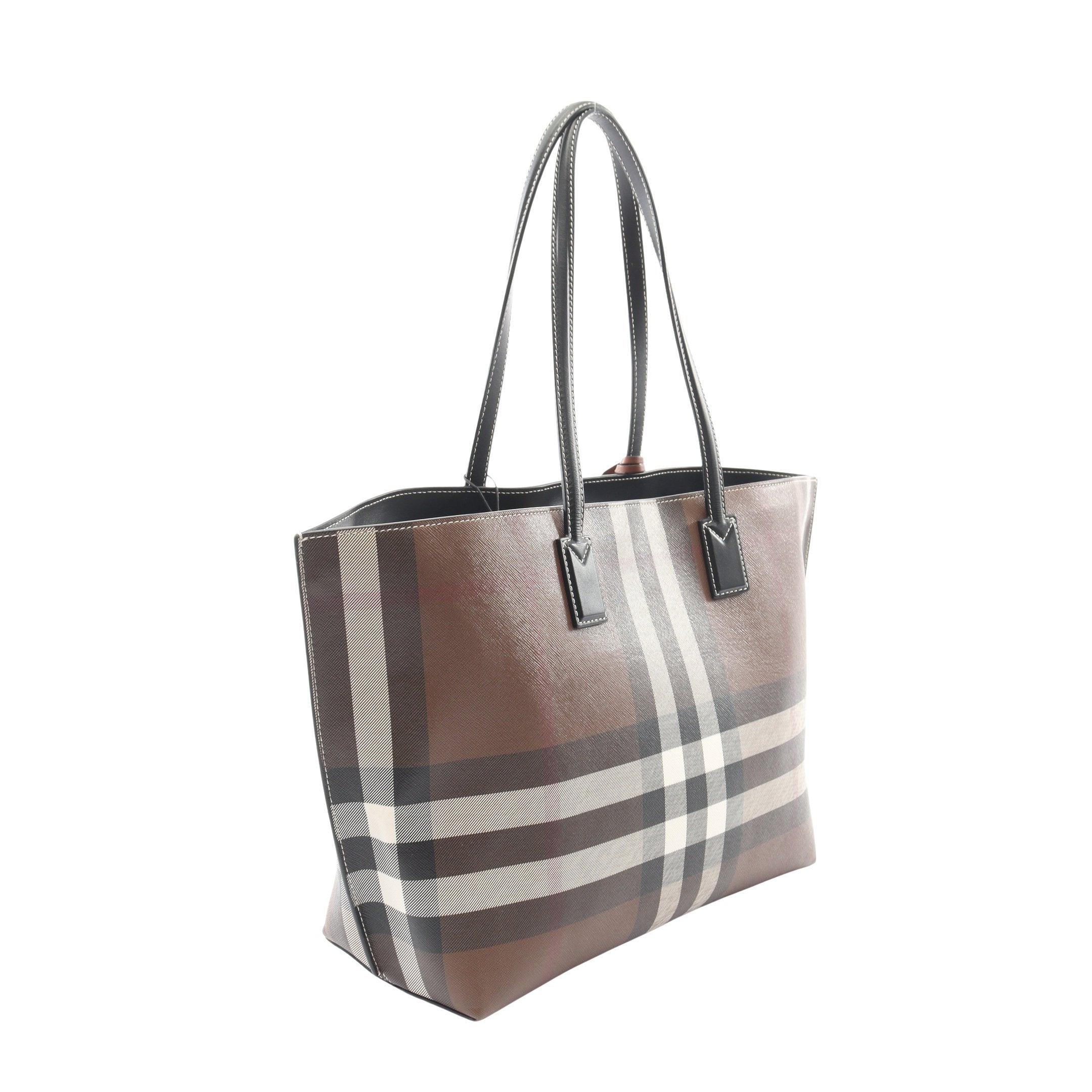 ヴィンテージチェック ミディアム ショルダーバッグ トートバッグ PVC