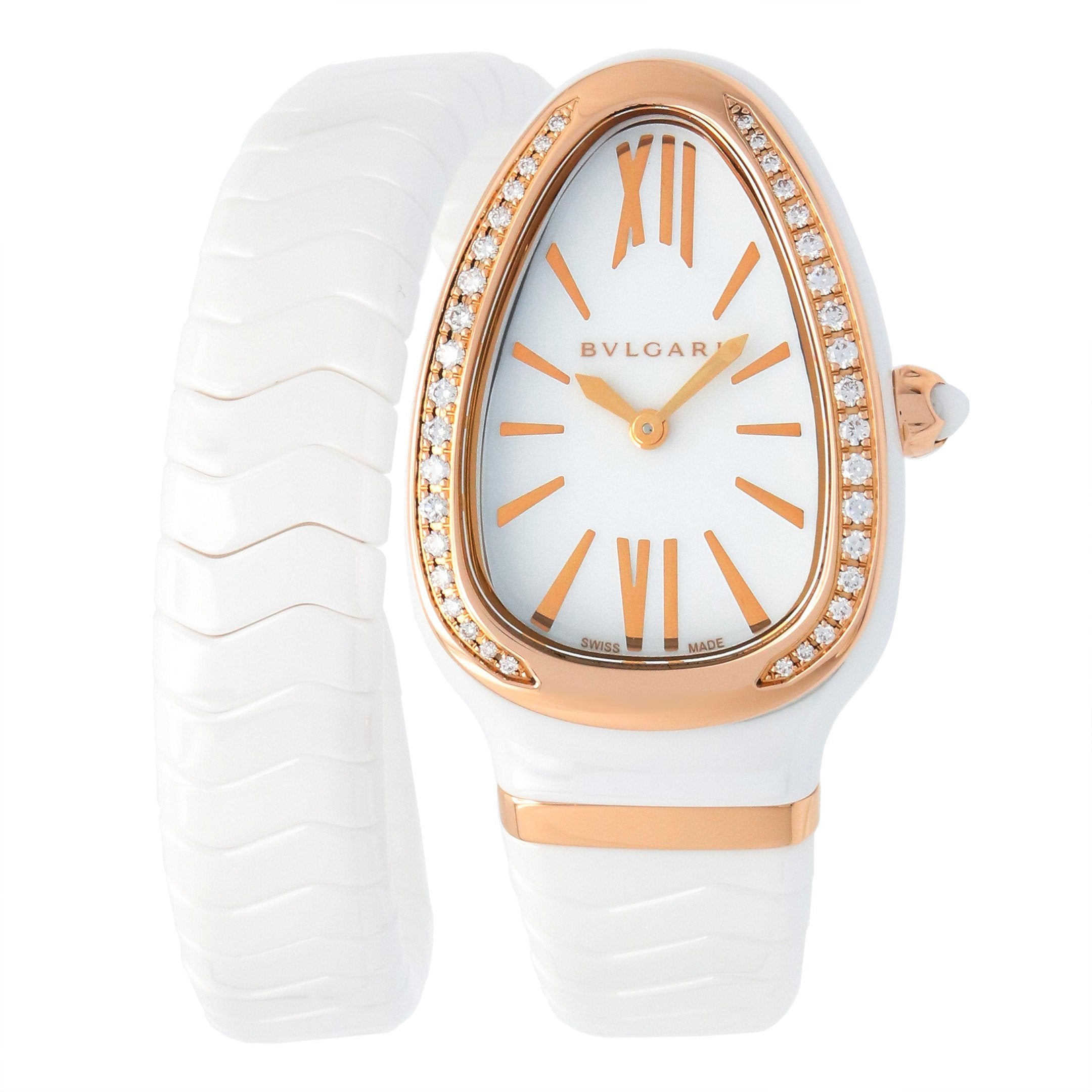 セルペンティ スピガ レディース 腕時計 クオーツ K18PG セラミック