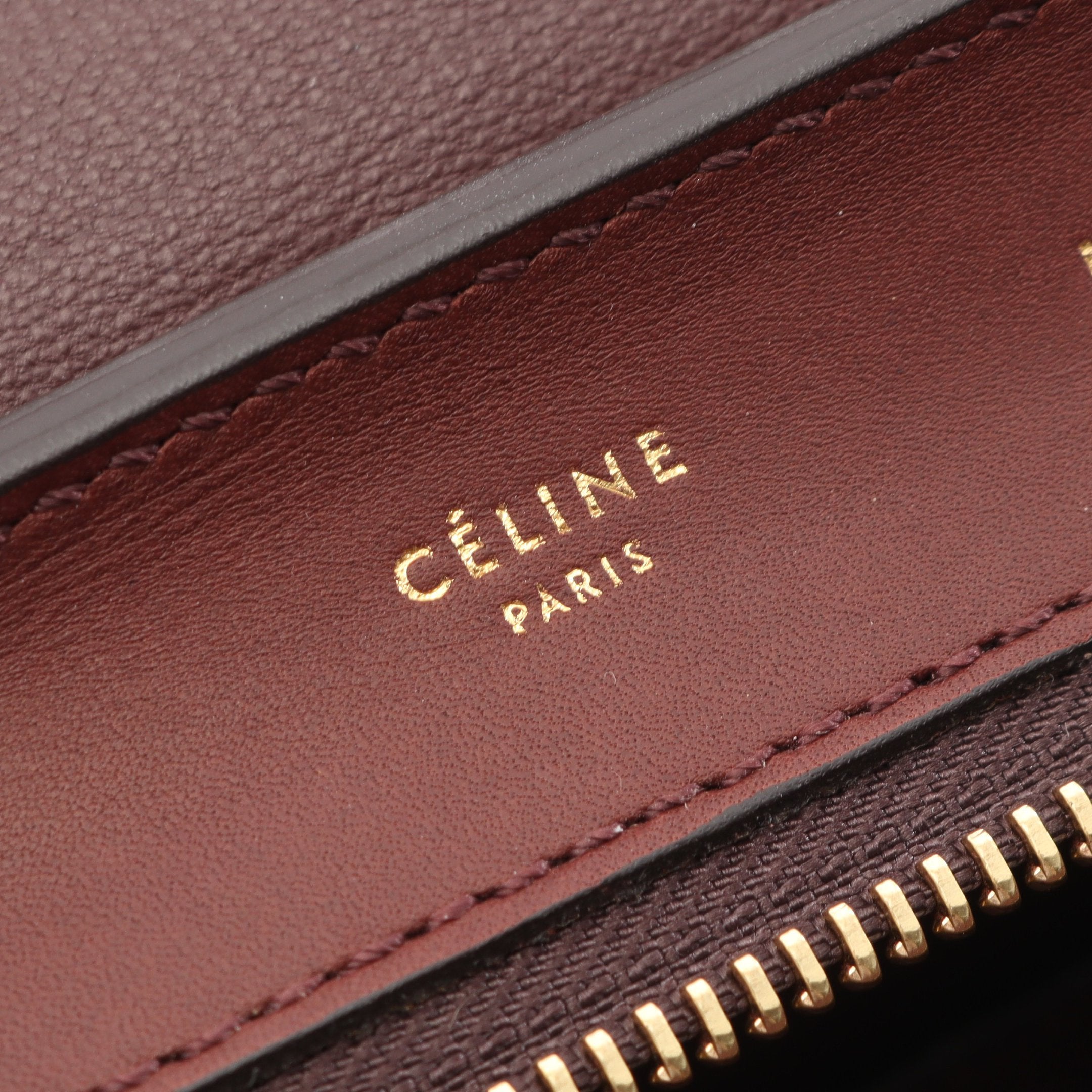 トラペーズ ミディアム ハンドバッグ レザー スエード ボルドー 2WAY