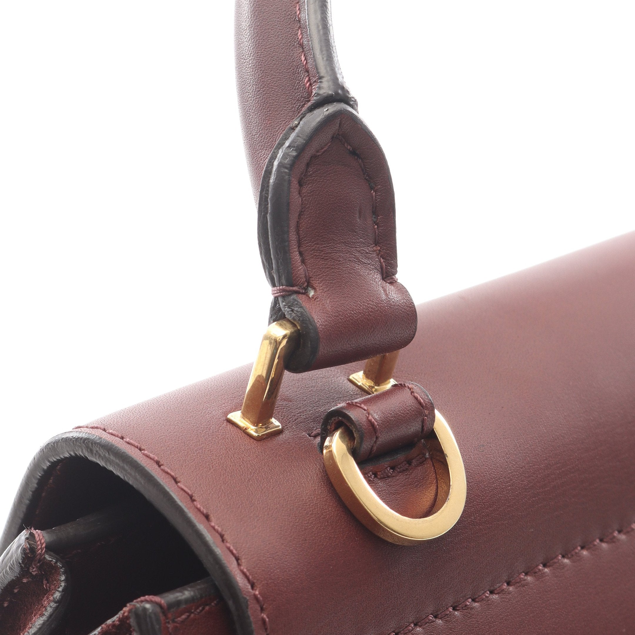 ✨美品✨ セリーヌ トラペーズ レザー 2WAY ハンドバッグ ボルドー トラペーズ ミディアム ハンドバッグ レザー スエード ボルドー 2WAY