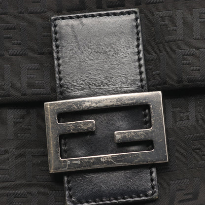 ズッキーノ ショルダーバッグ キャンバス レザー ブラック フェンディ バッグ FENDI