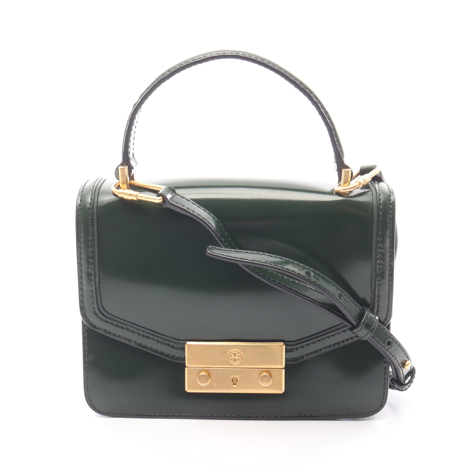 Juliette Mini ハンドバッグ レザー ダークグリーン 2WAY トリーバーチ バッグ TORY BURCH