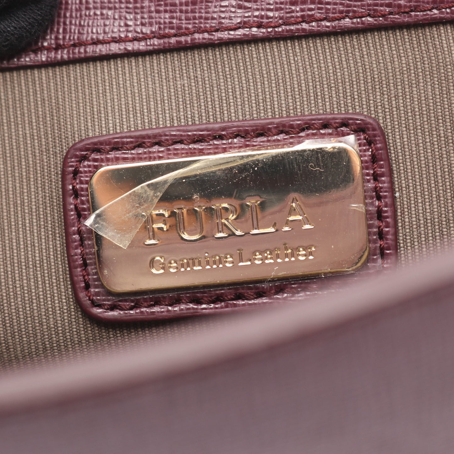 JULIA ジュリア チェーンショルダーバッグ スタッズ レザー ダークパープル フルラ バッグ FURLA