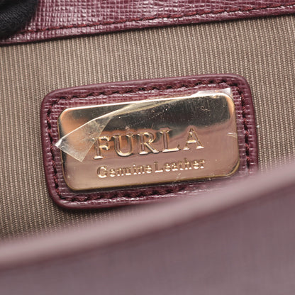 JULIA ジュリア チェーンショルダーバッグ スタッズ レザー ダークパープル フルラ バッグ FURLA