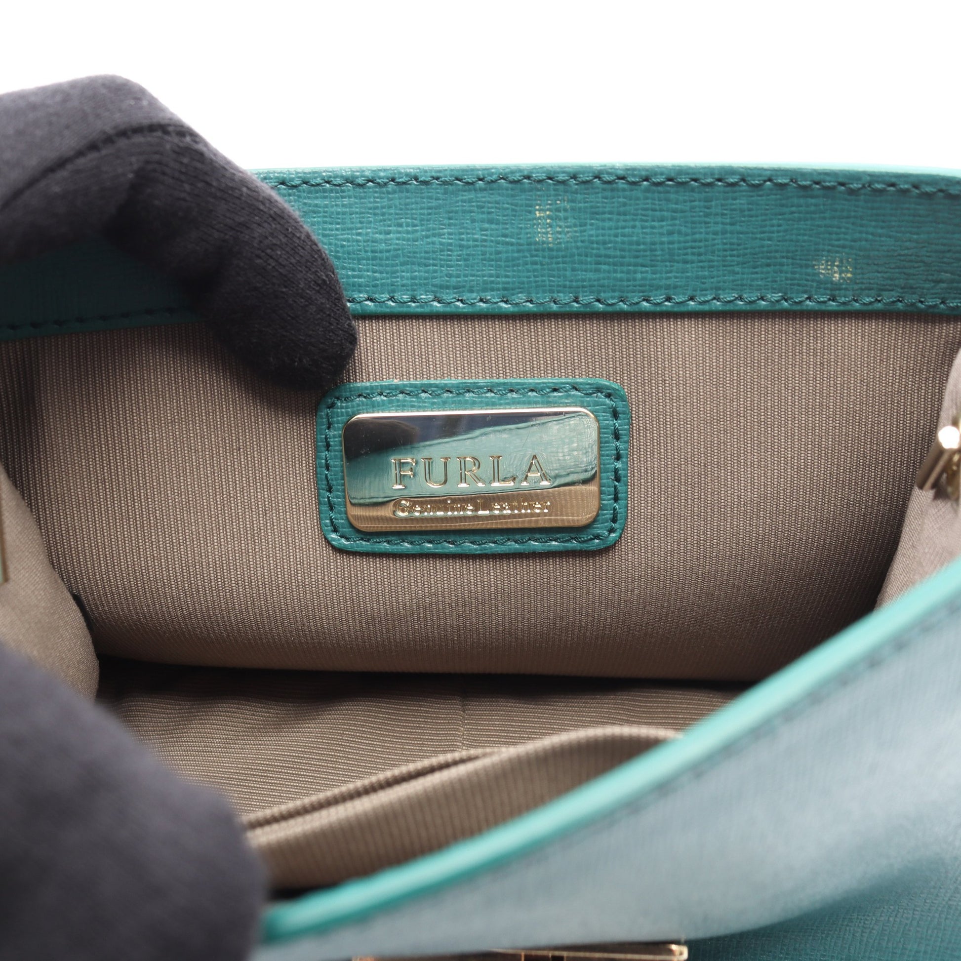 メトロポリス ミニ チェーンショルダーバッグ レザー グリーン フルラ バッグ FURLA