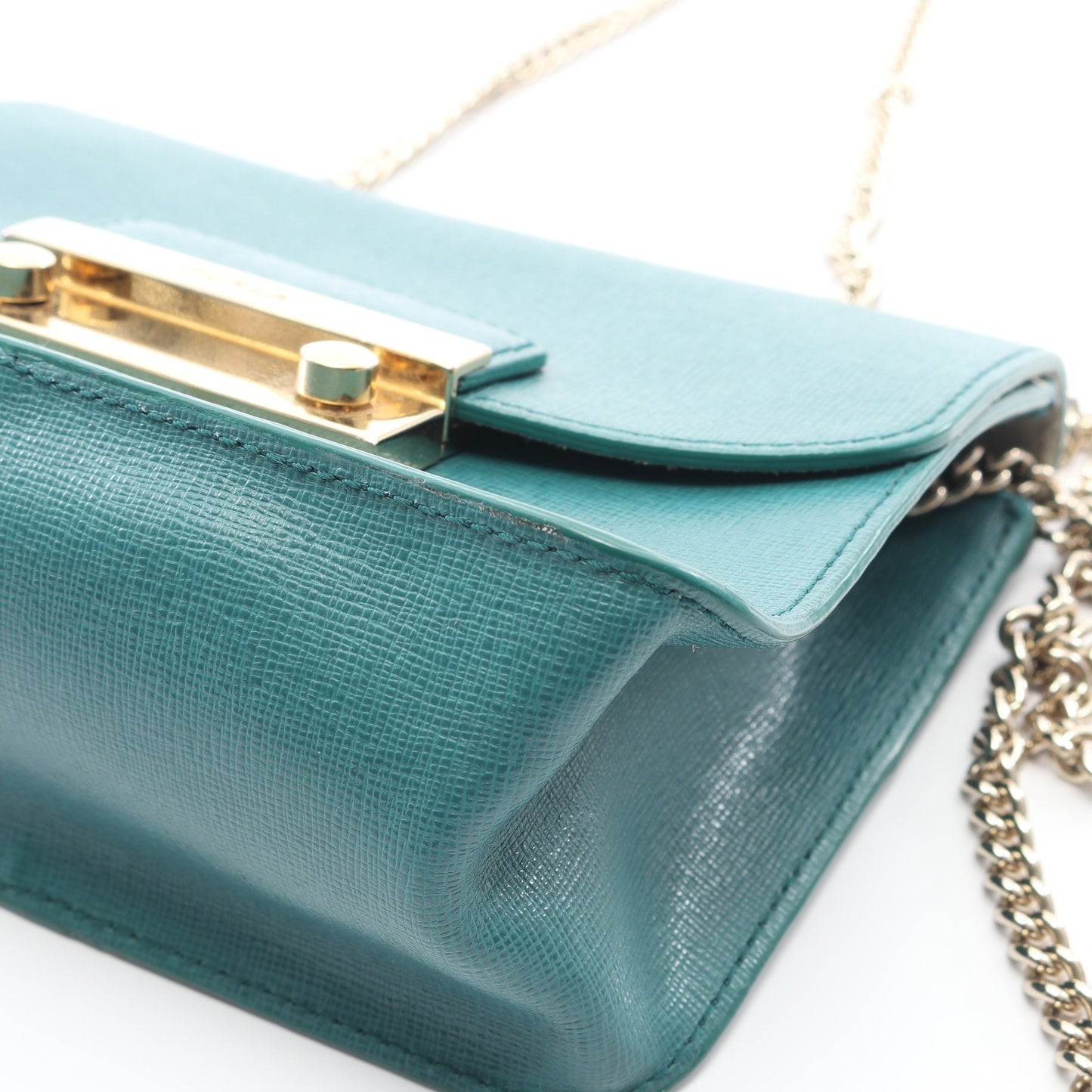 メトロポリス ミニ チェーンショルダーバッグ レザー グリーン フルラ バッグ FURLA