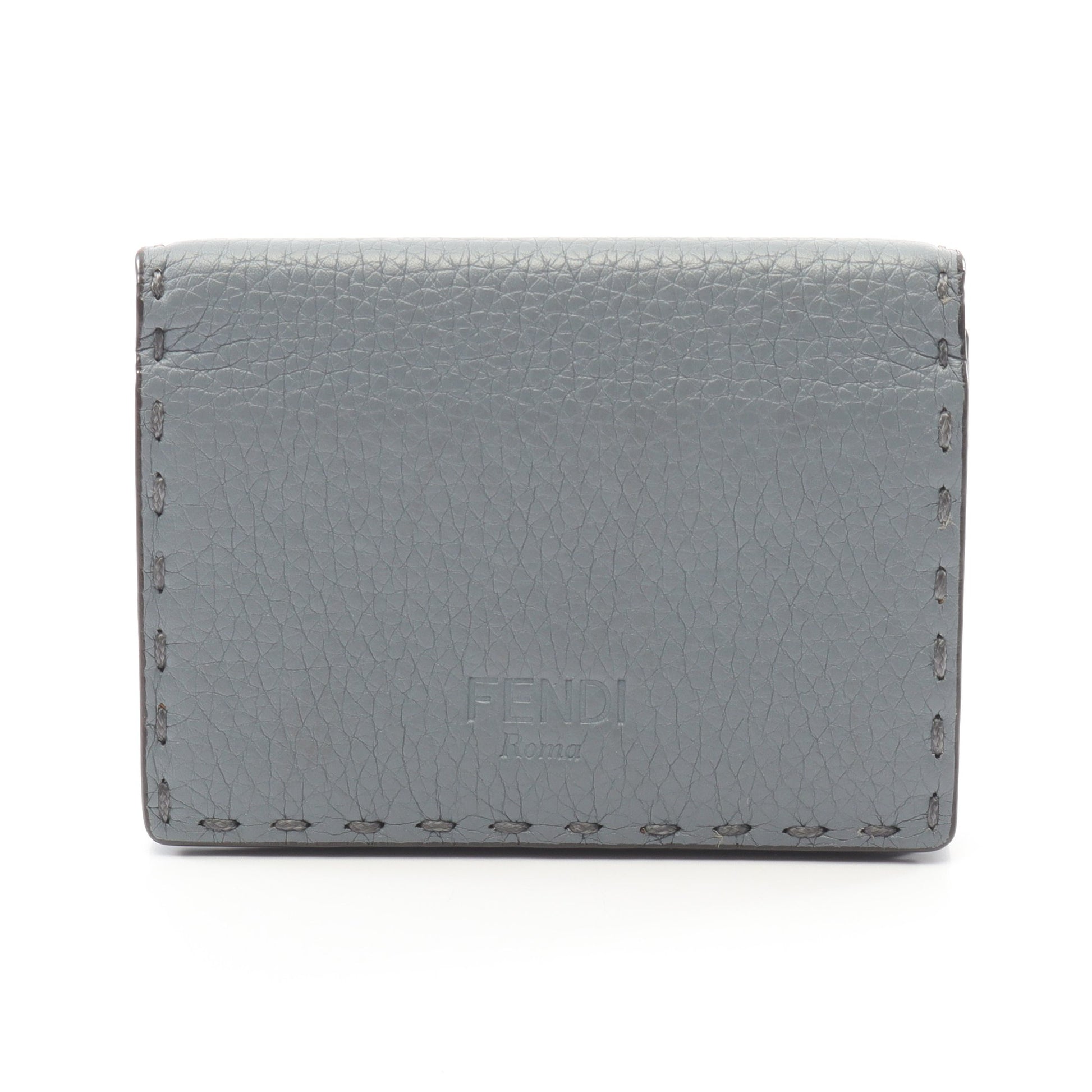 セレリア カードケース レザー ブルーグレー フェンディ 財布・小物 FENDI