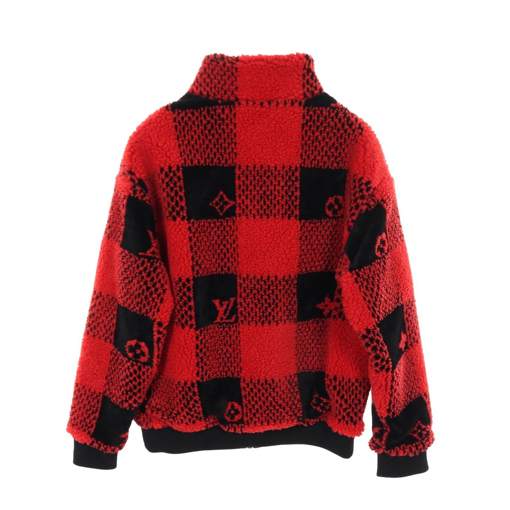 最終値引き【LOUIS VUITTON×NIGO】　ルイヴィトン×ニゴー　ダミエ　フリースブルゾン LOUIS VUITTON（ルイ・ヴィトン） × NIGO 22SS ロゴ刺繍 ダミエ ボア