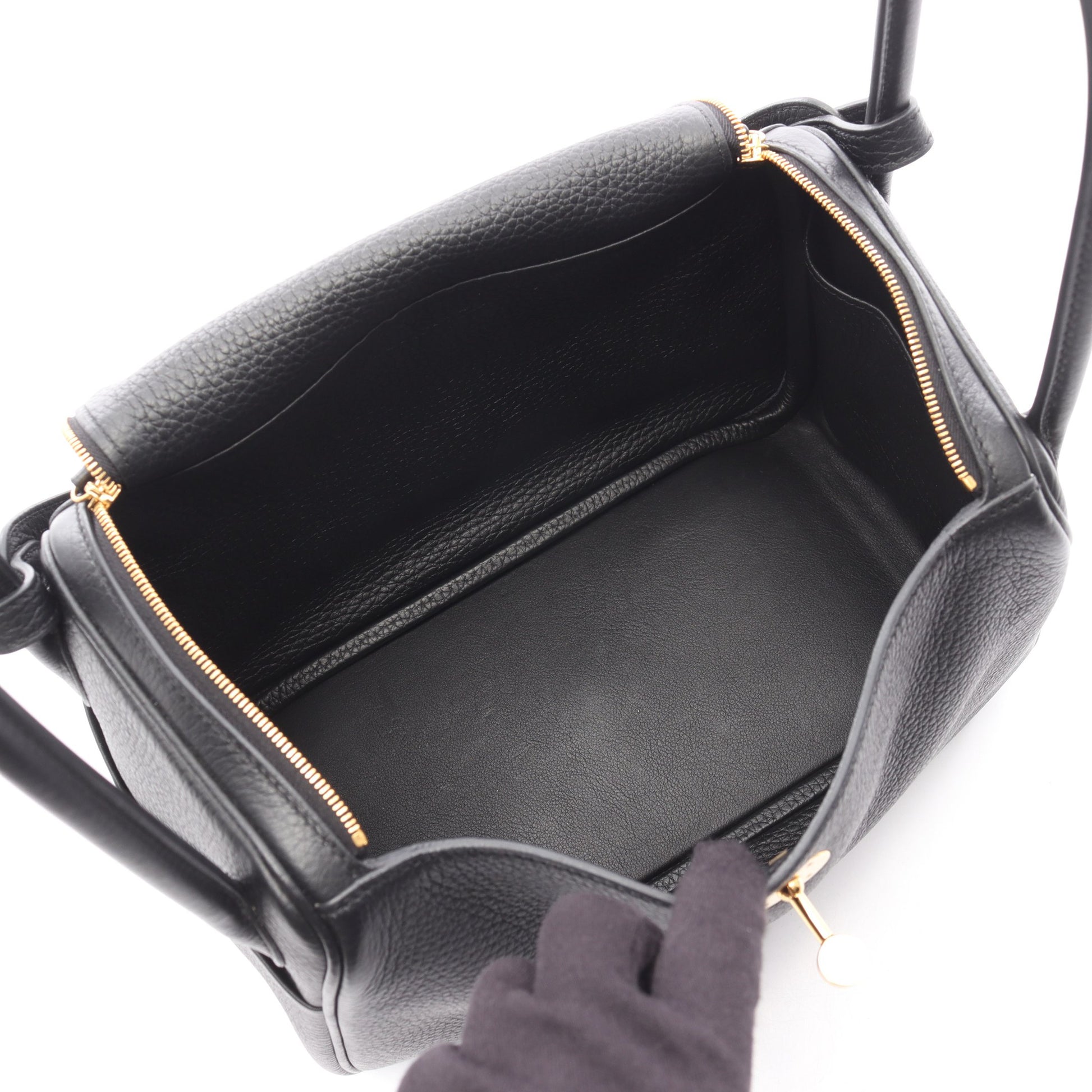 リンディ26 ショルダーバッグ トリヨンクレマンス ブラック ゴールド金具 B刻印 エルメス バッグ HERMES