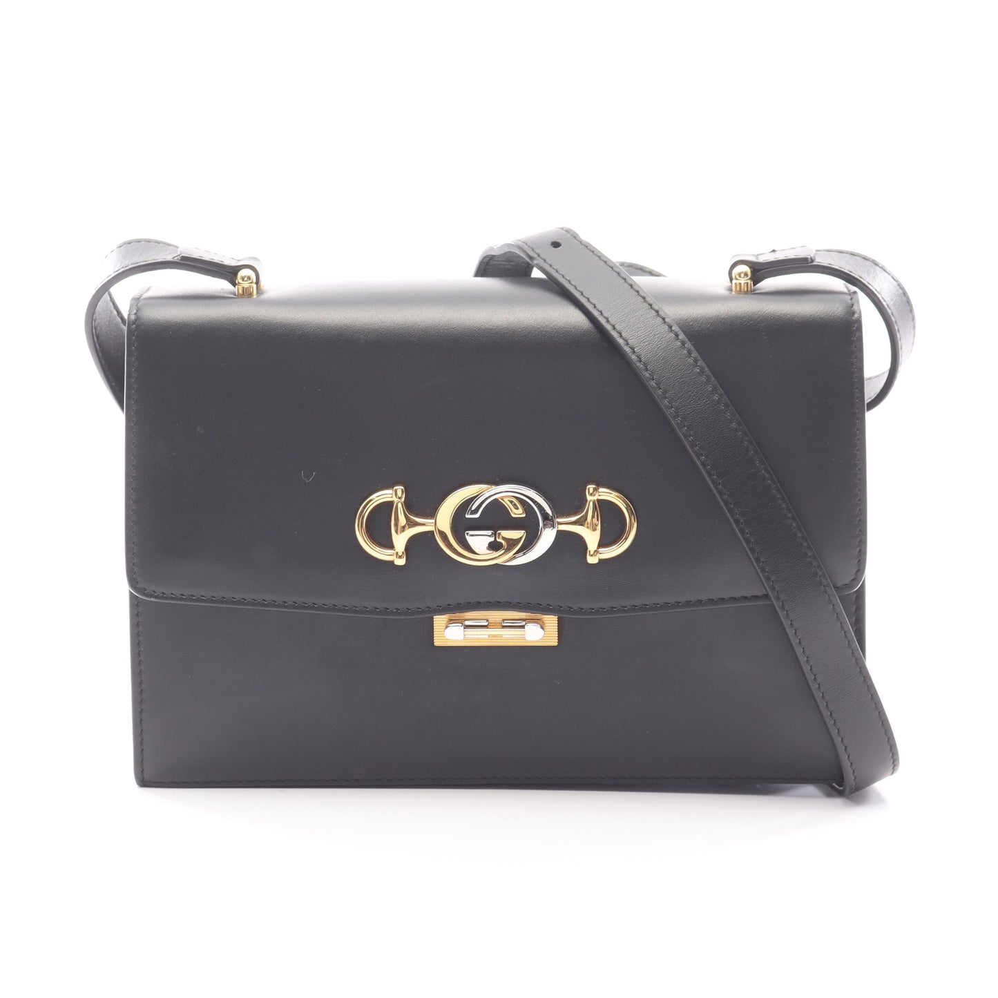 ズゥミ ショルダーバッグ レザー ブラック グッチ バッグ GUCCI