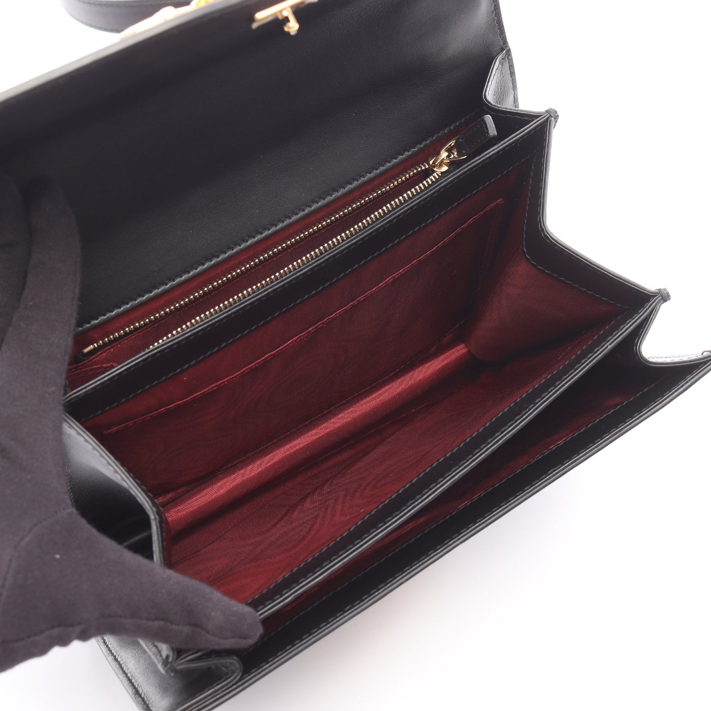 ズゥミ ショルダーバッグ レザー ブラック グッチ バッグ GUCCI