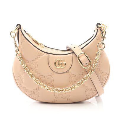 GGマトラッセ チェーンハンドバッグ レザー ピンクベージュ 2WAY グッチ バッグ GUCCI