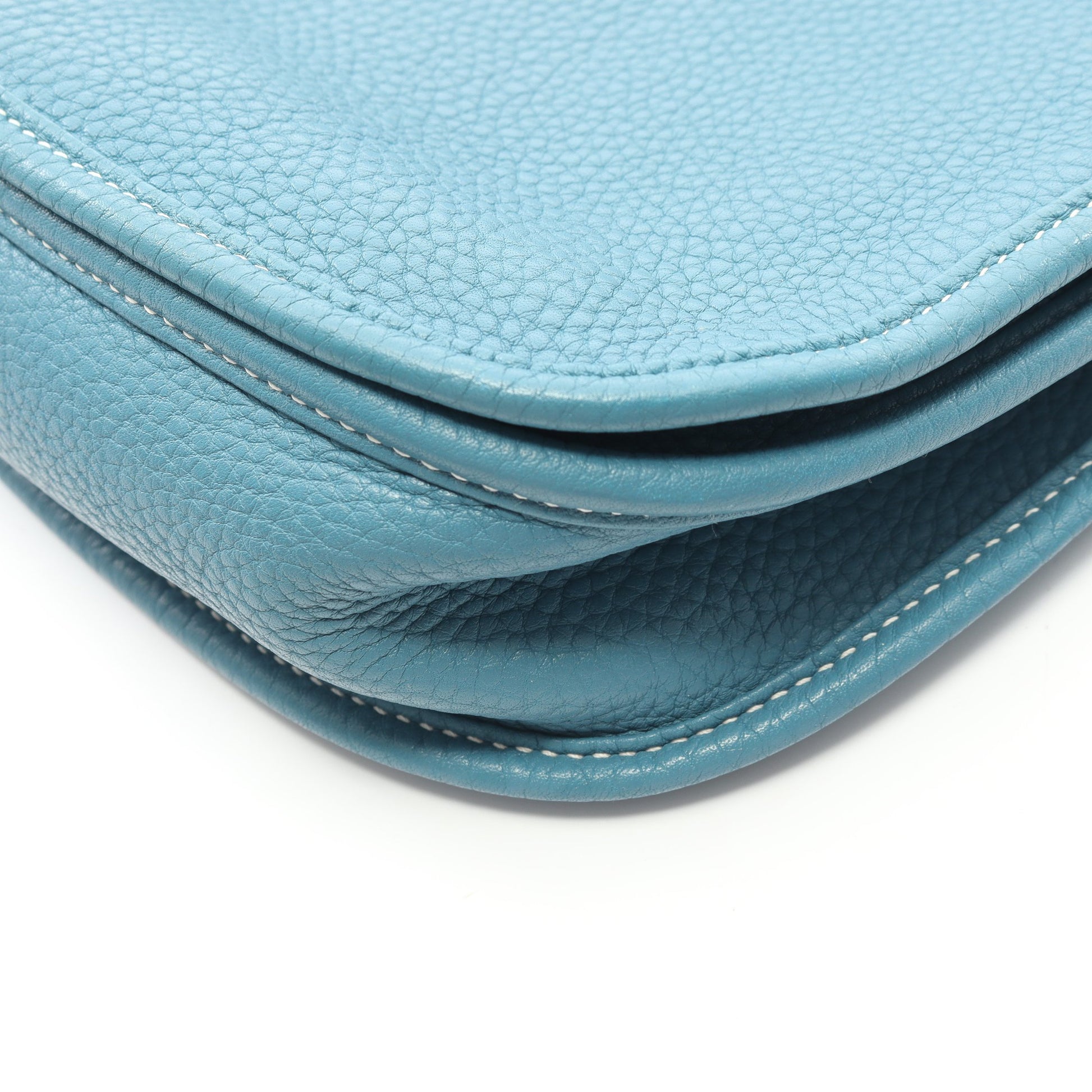 エヴリン 3 トロワ PM ブルージーン ショルダーバッグ トリヨンクレマンス ブルー シルバー金具 □O刻印 エルメス バッグ HERMES