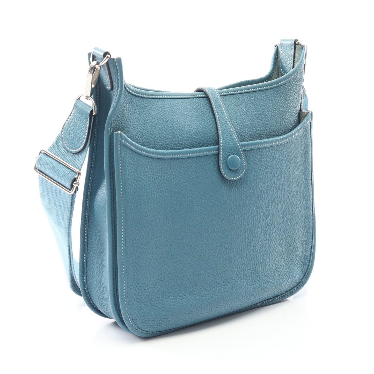 エヴリン 3 トロワ PM ブルージーン ショルダーバッグ トリヨンクレマンス ブルー シルバー金具 □O刻印 エルメス バッグ HERMES