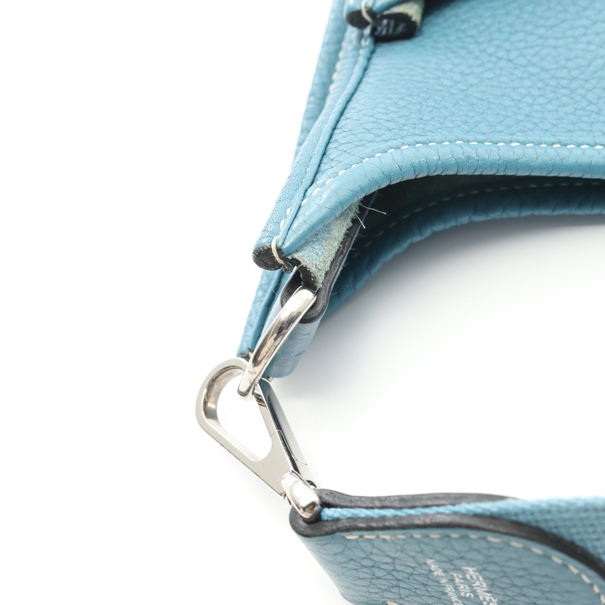 エヴリン 3 トロワ PM ブルージーン ショルダーバッグ トリヨンクレマンス ブルー シルバー金具 □O刻印 エルメス バッグ HERMES