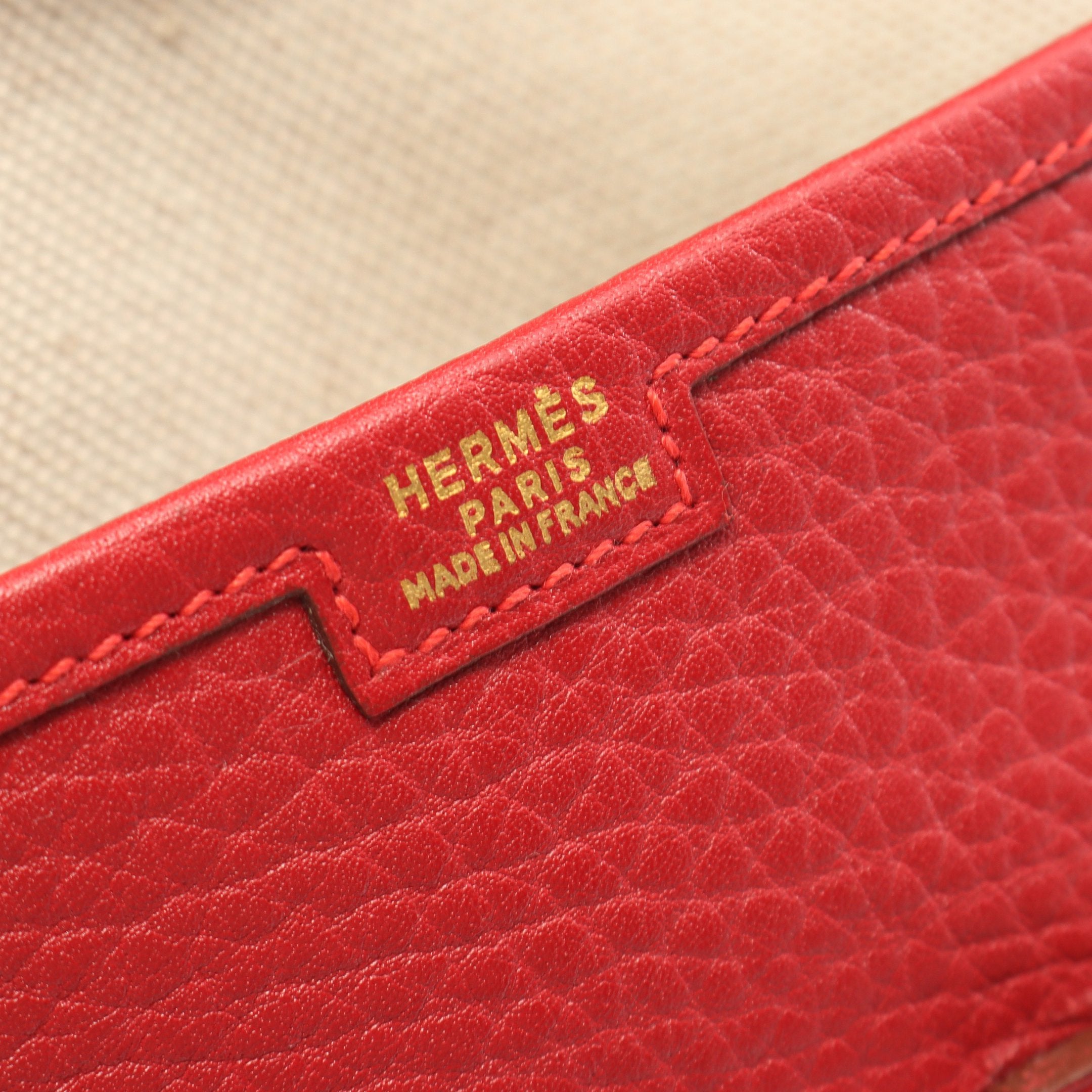 ①【刻印あり】エルメス ジジェPM クラッチバッグ キャンバス HERMES（エルメス） ジジェ ミニ クラッチバッグ セカンドバッグ
