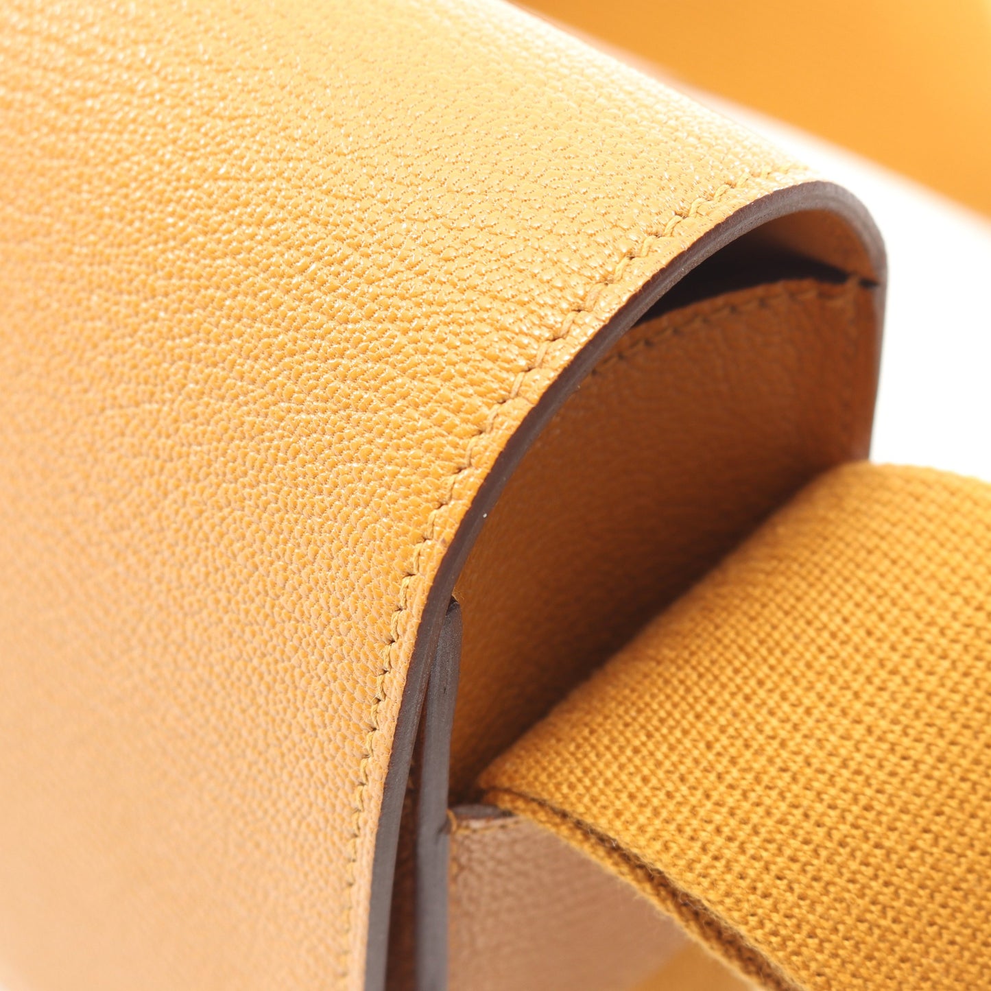 ゲタ セサミ ショルダーバッグ シェーブル ライトブラウン ゴールド金具 U刻印 エルメス バッグ HERMES