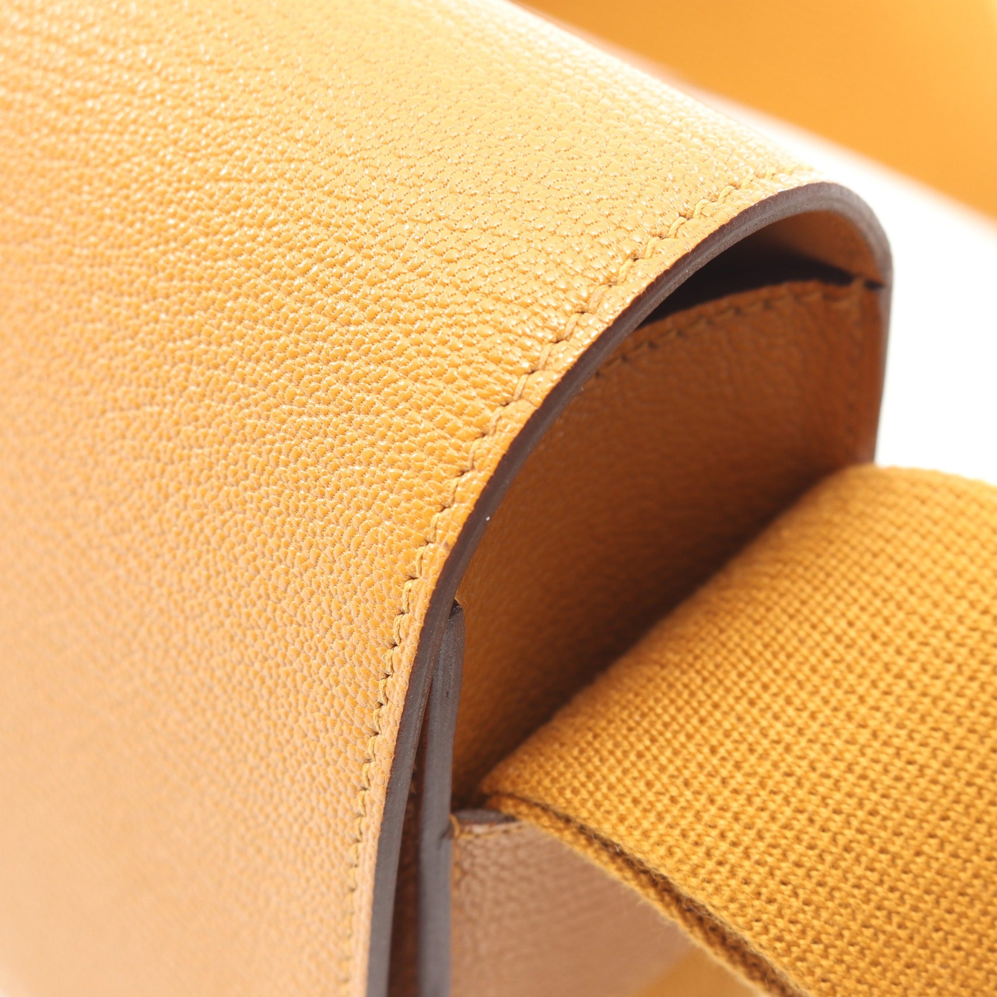ゲタ セサミ ショルダーバッグ シェーブル ライトブラウン ゴールド金具 U刻印 エルメス バッグ HERMES