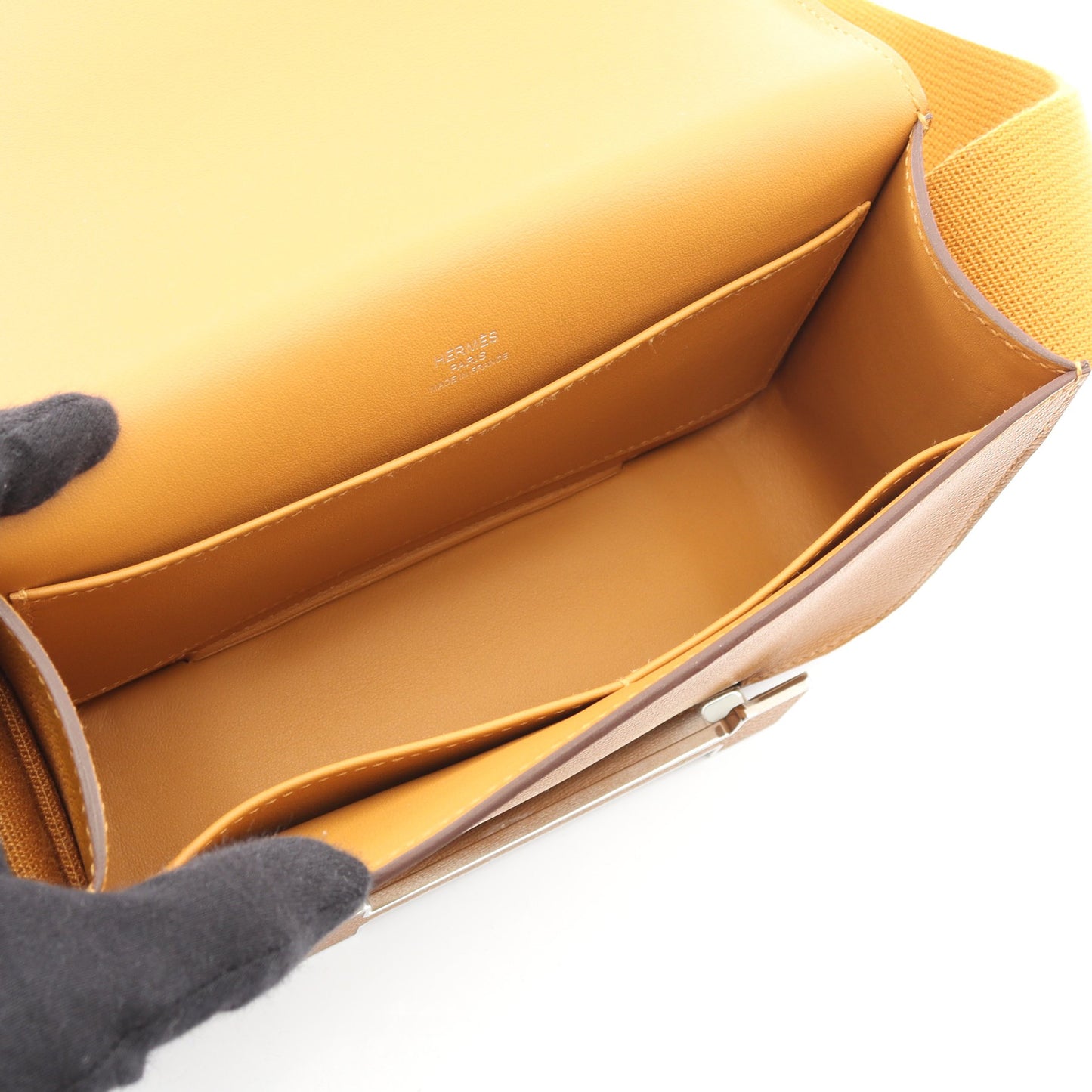 ゲタ セサミ ショルダーバッグ シェーブル ライトブラウン ゴールド金具 U刻印 エルメス バッグ HERMES