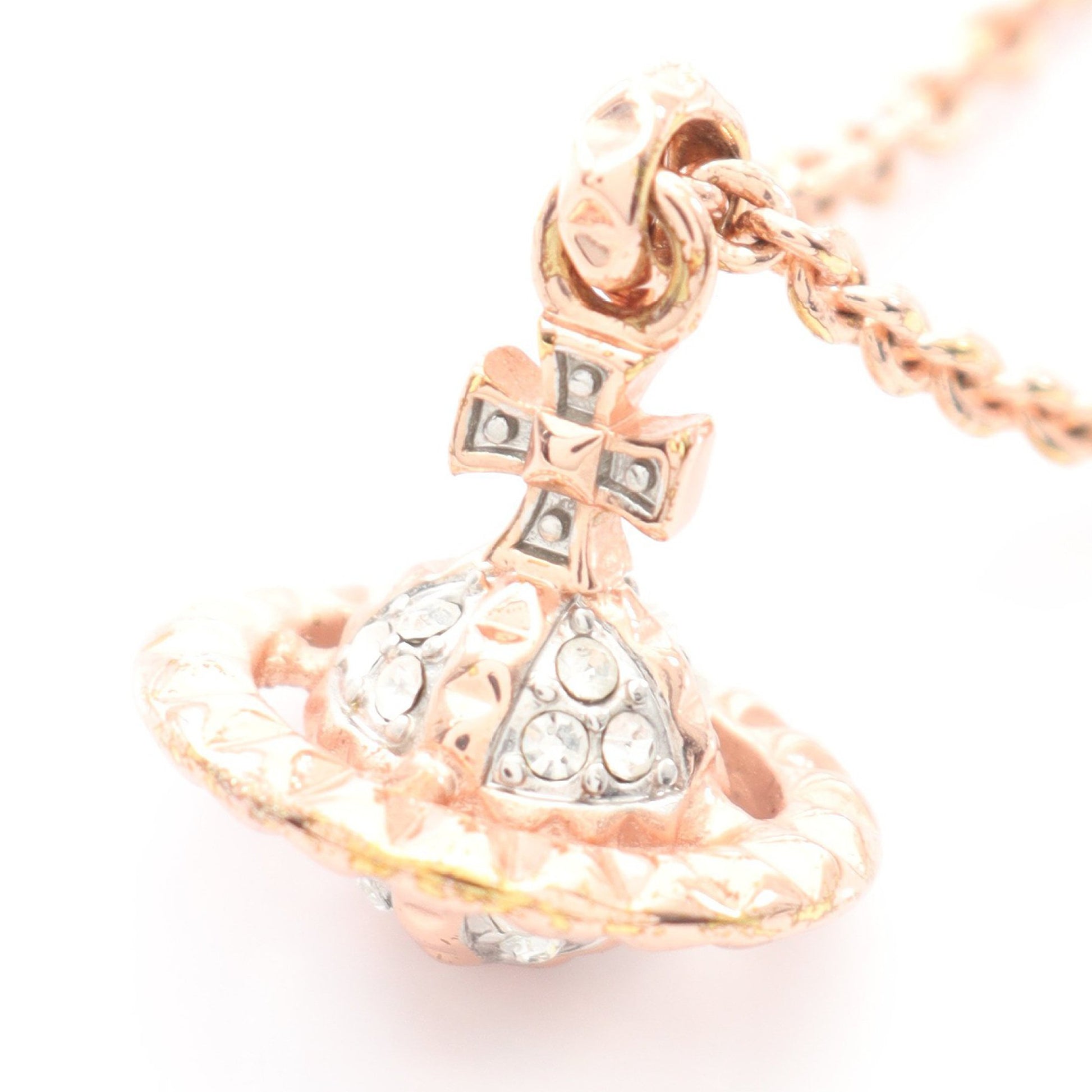 オーブ ネックレス GP ラインストーン ピンクゴールド クリア ヴィヴィアンウエストウッド アクセサリー Vivienne Westwood