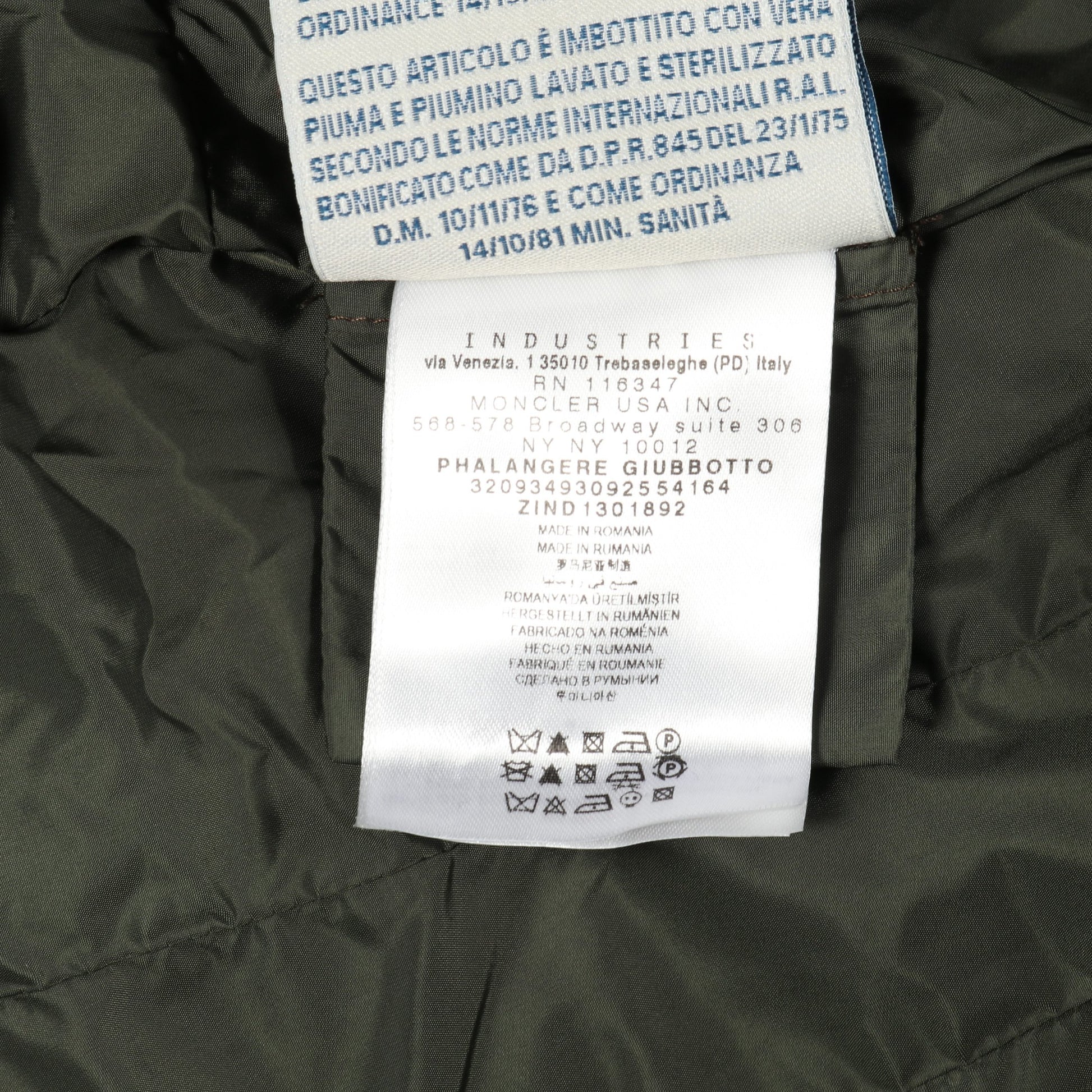 PHALANGERE ダウンコート ナイロン カーキグリーン フード付き モンクレール アウター MONCLER